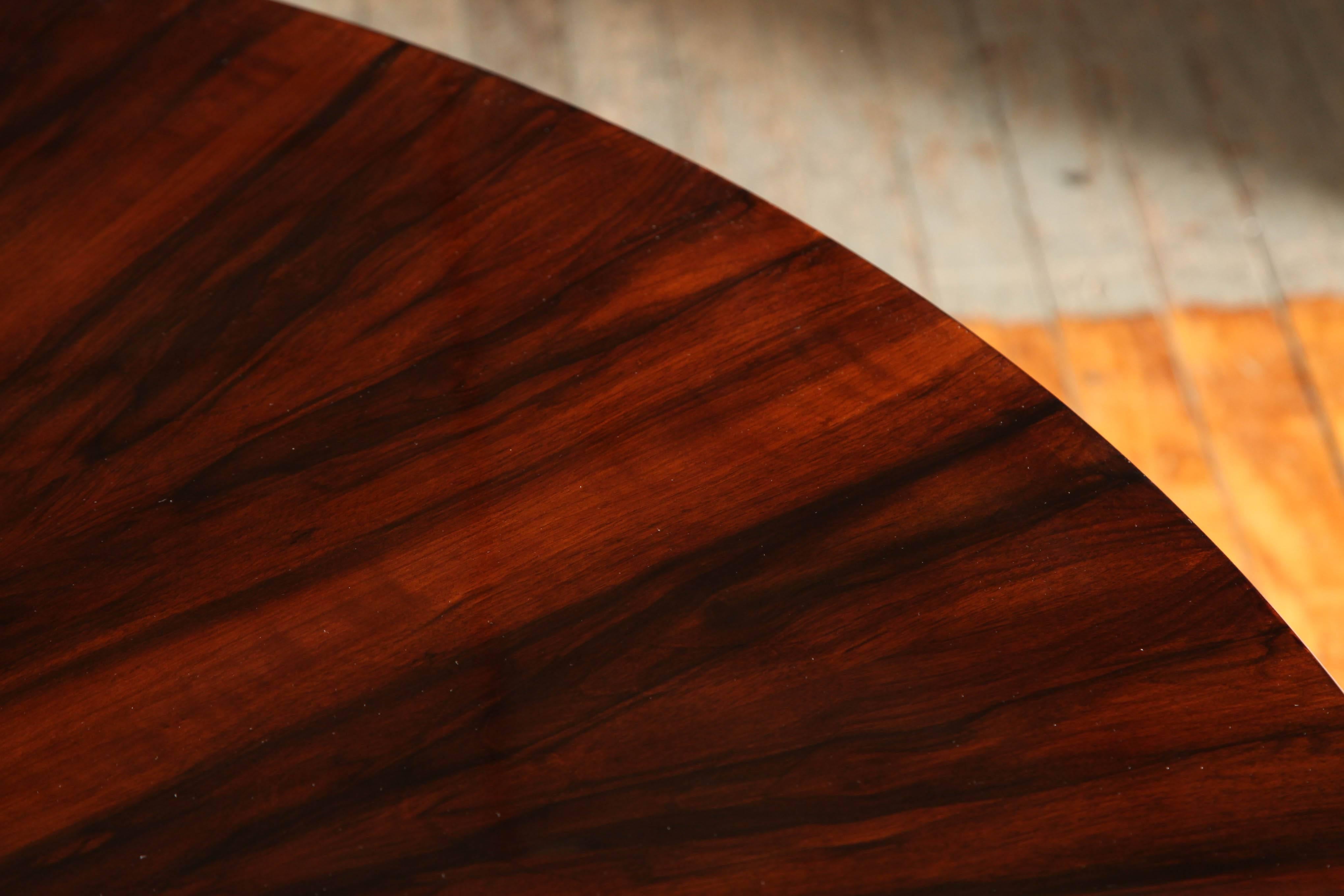 Art Deco Round Pedestal Dining Table in Black Forest Walnut Circa 1938 1