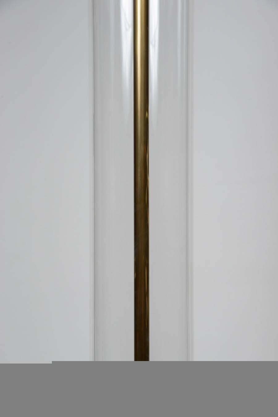 Pair of Bronze and Glass Floor Lamps In Excellent Condition In Saint-Ouen, IDF