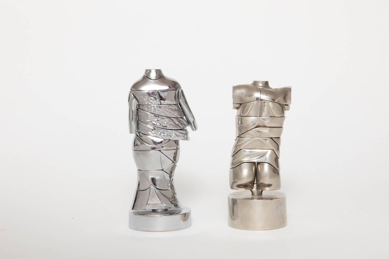 Modern Miguel Berrocal, Le Mini David and Le Mini Cariatide Puzzle Sculptures and Books