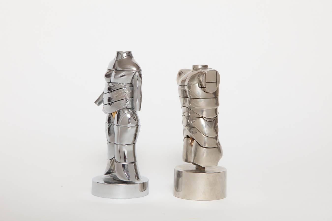 Italian Miguel Berrocal, Le Mini David and Le Mini Cariatide Puzzle Sculptures and Books