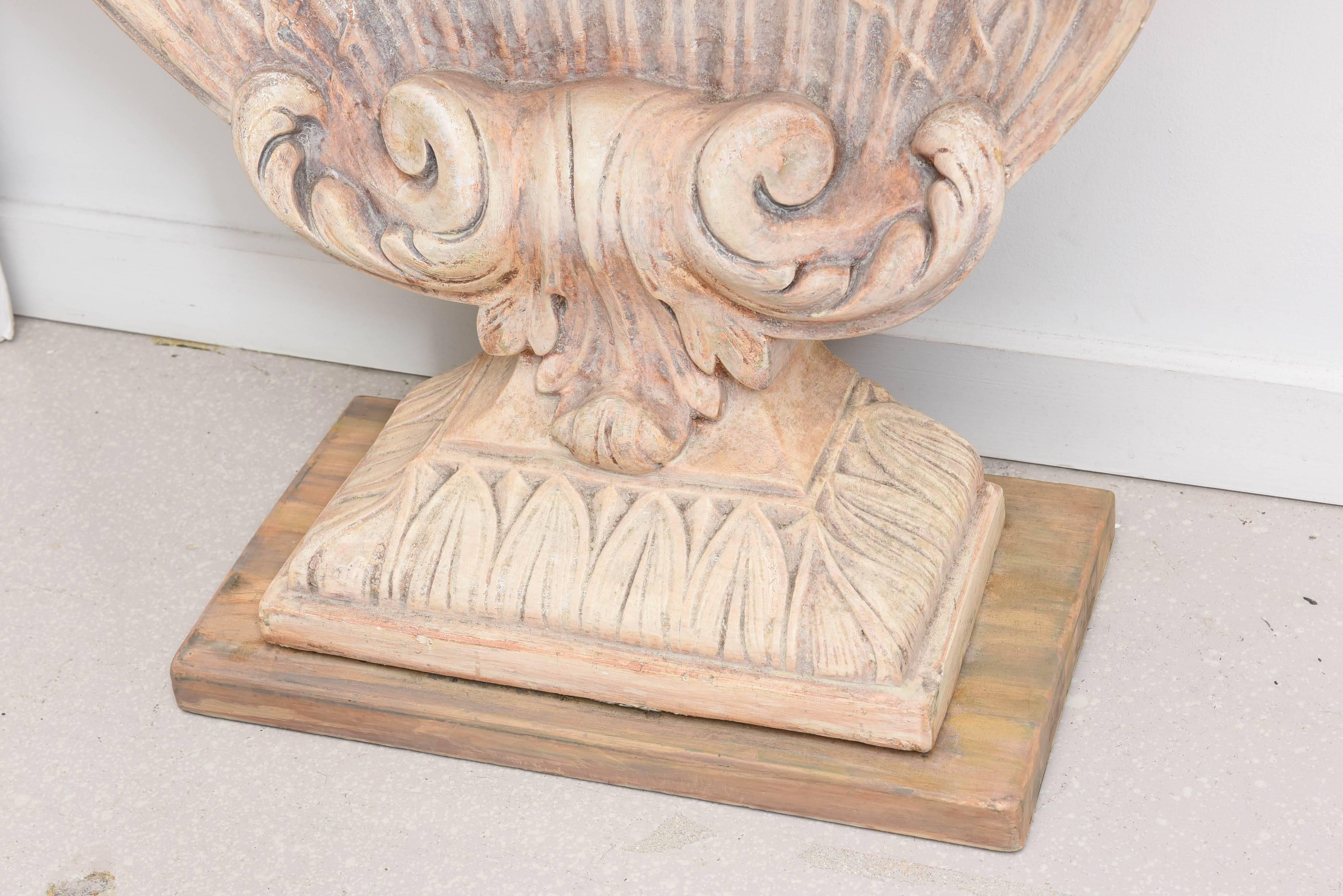 Carved Shell Console Table In Good Condition In West Palm Beach, FL