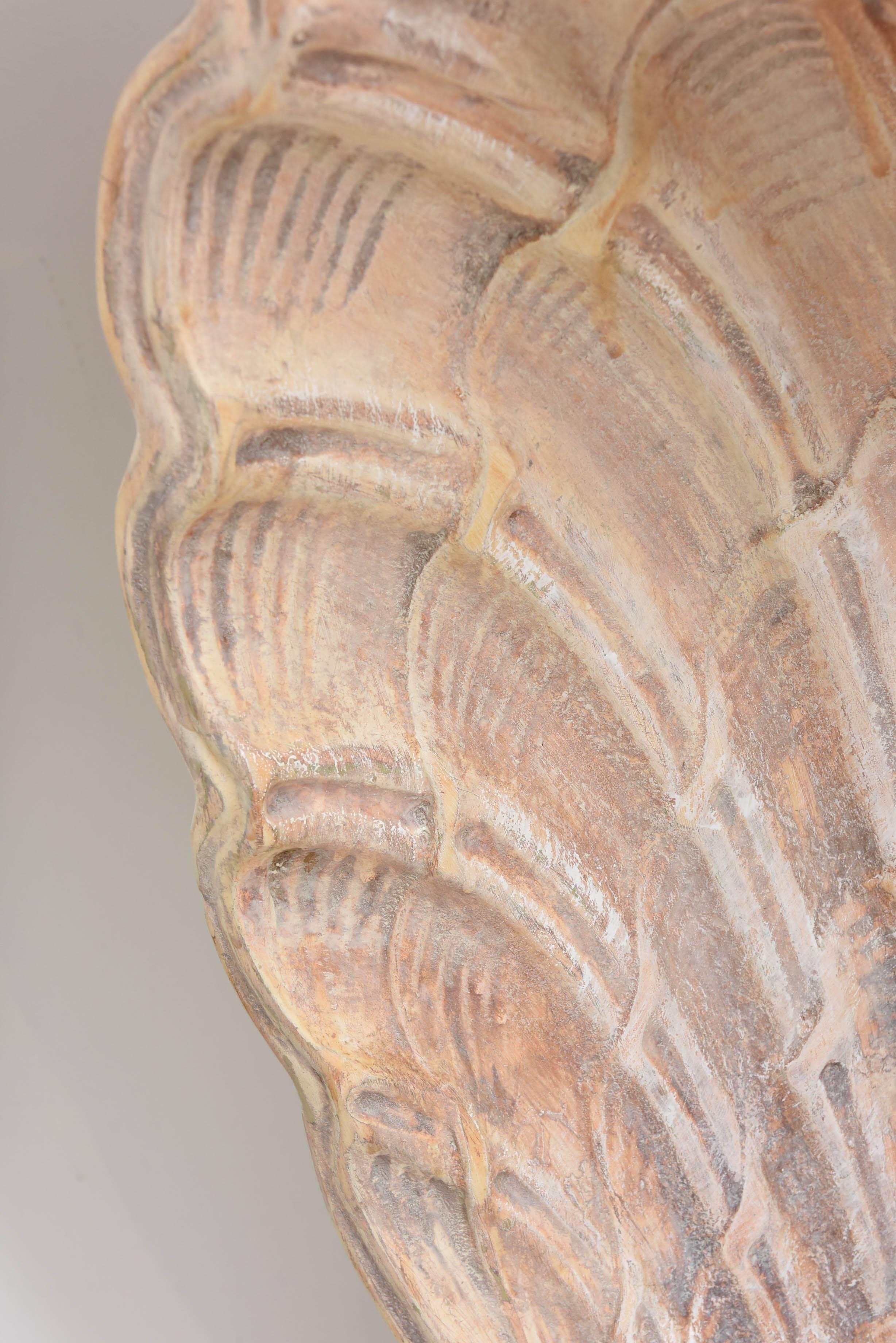 Plaster Carved Shell Console Table