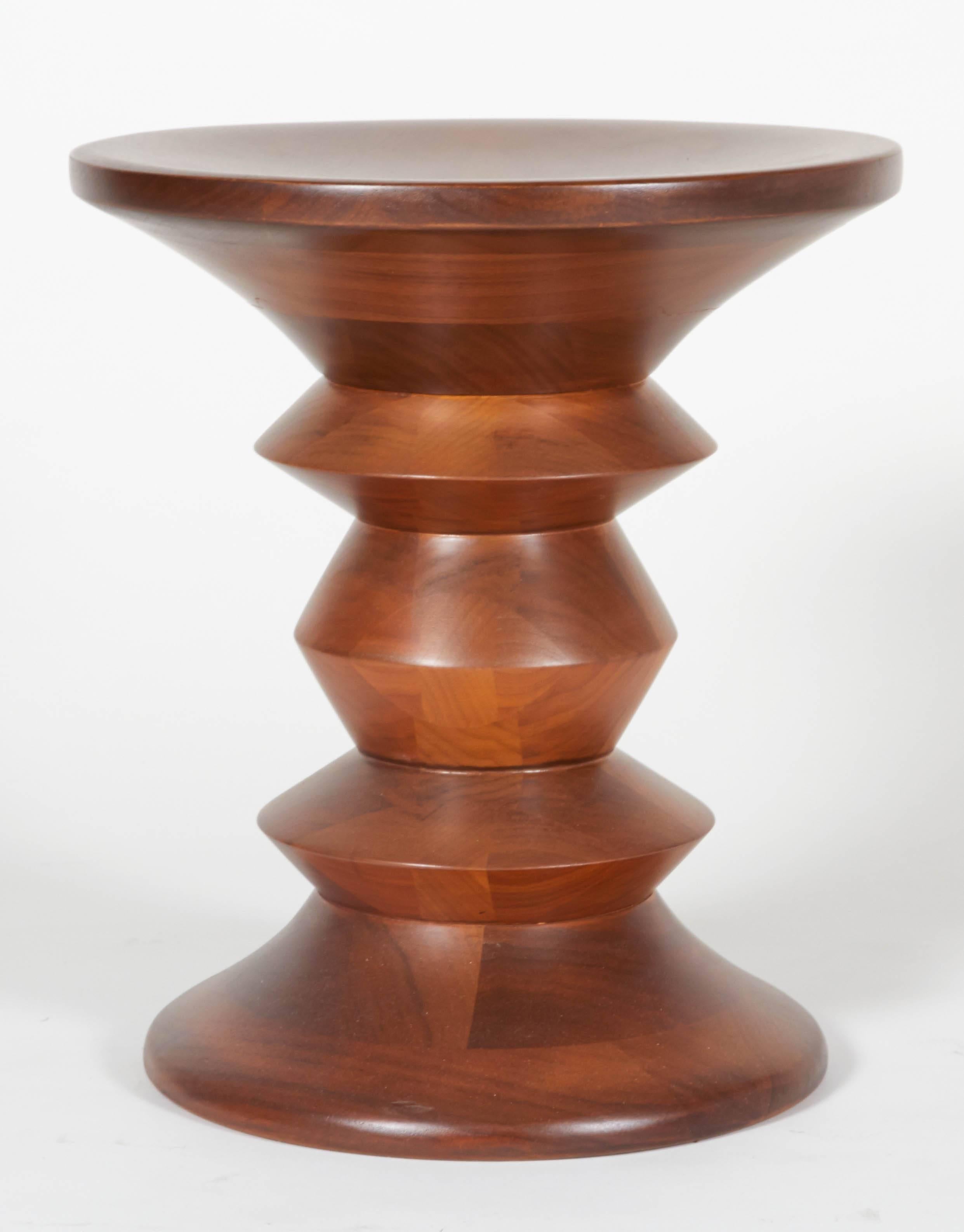 Originally designed for the Time Life lobby at the Rockefeller Center by Charles and Ray Eames. The sculptural walnut form is composed of blocks of solid Walnut.  A functional and decorative design element that can fulfill a variety of interior