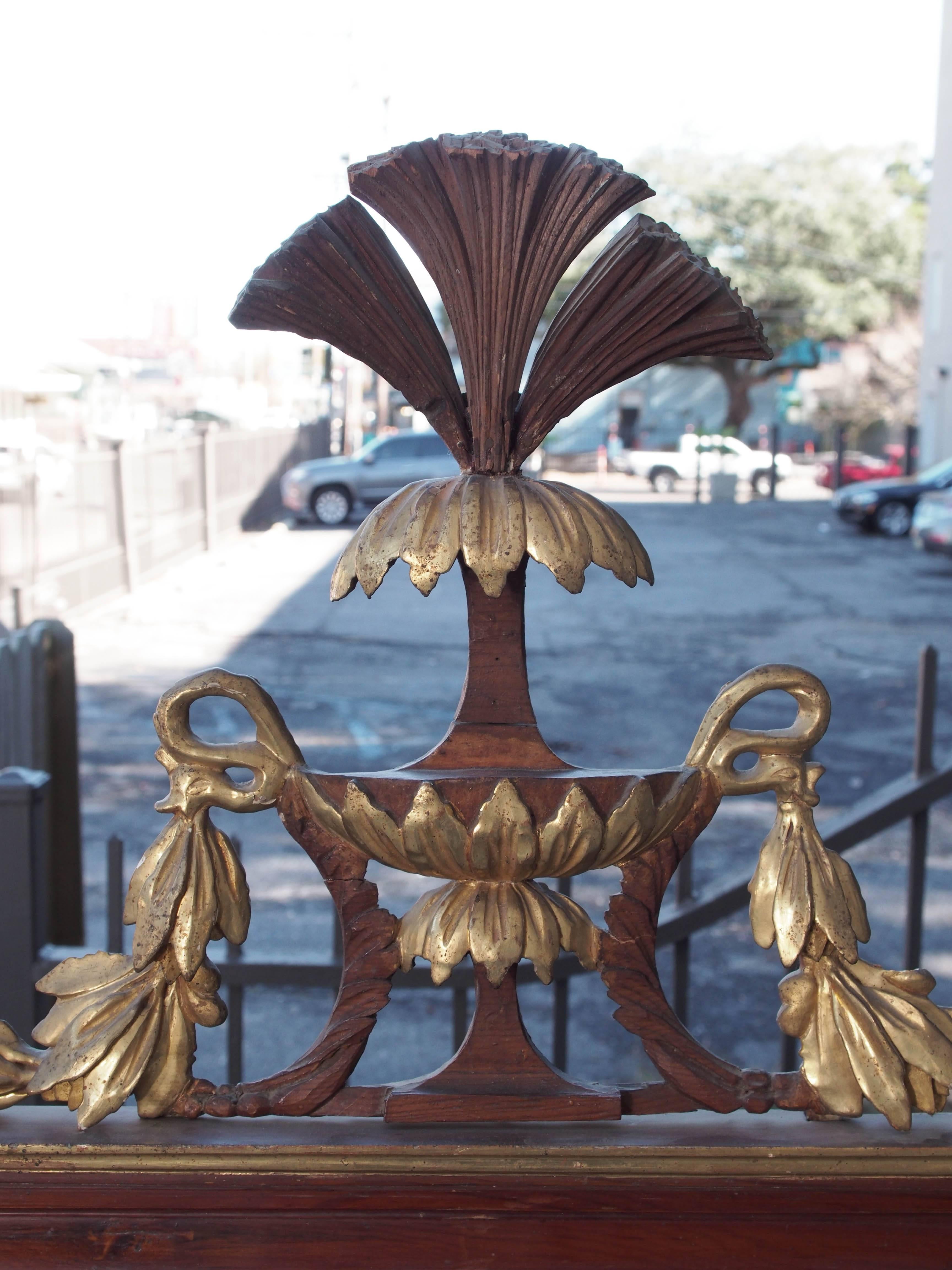 Pair of Italian Faux Bois and Gilt Neoclassical Mirrors In Good Condition For Sale In Natchez, MS