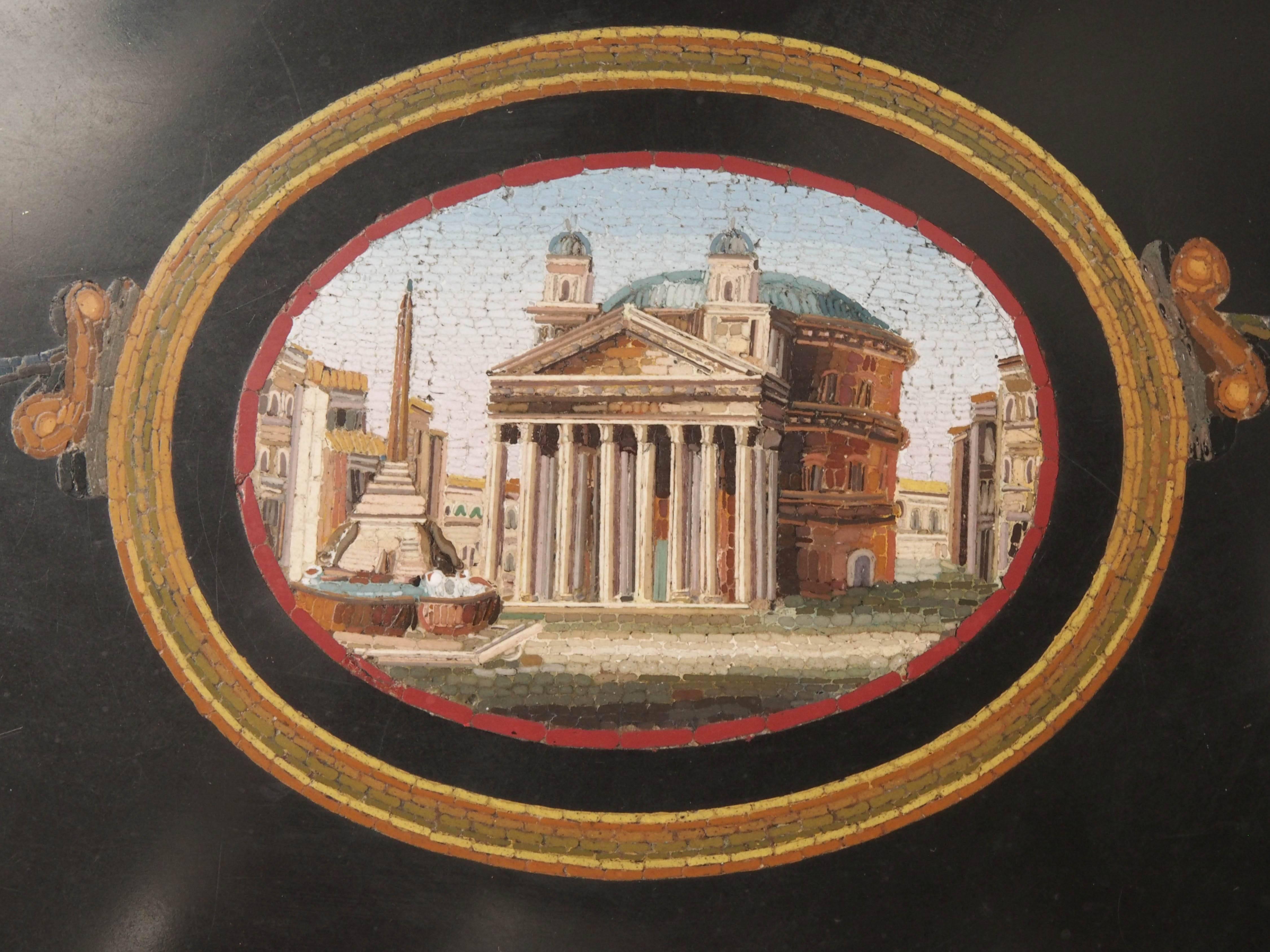 19th Century Italian Micro Mosaic Table For Sale 1