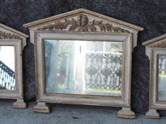 Three Italian Empire Painted and Parcel Gilt Mirrors