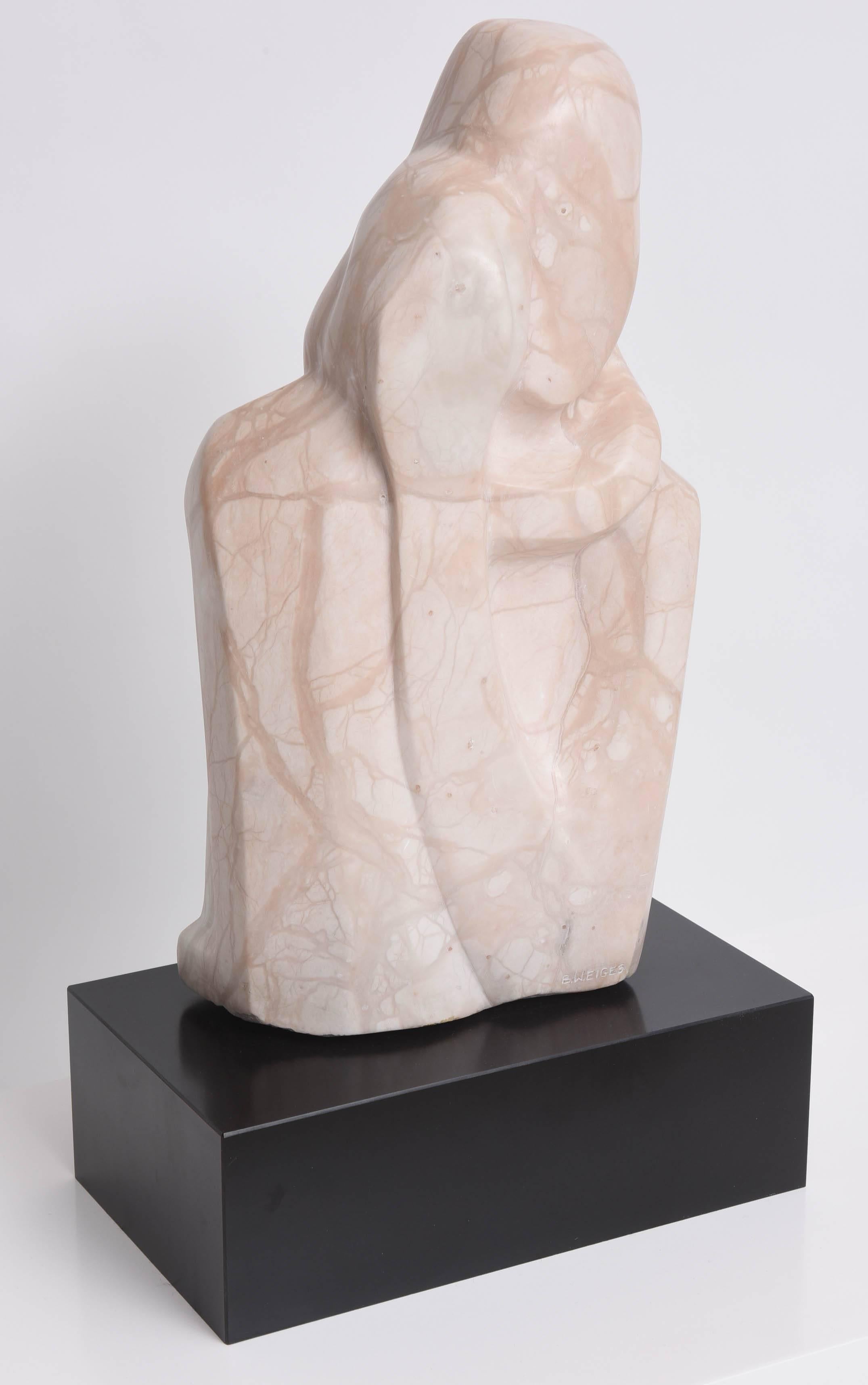 Modern Delete 4 WIP ------ Marble Sculpture, Mother and Child Embracing, Beatrice Eiges