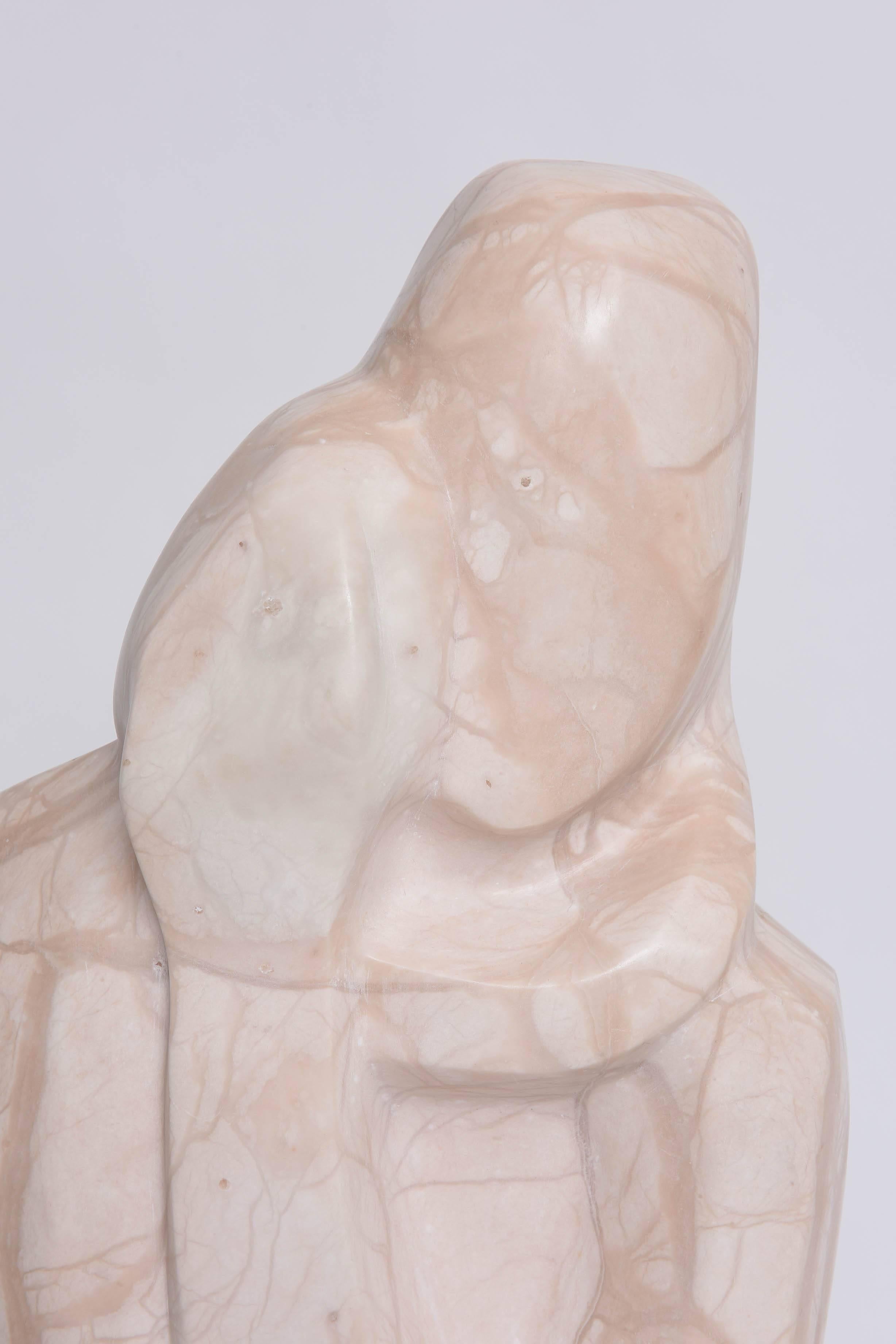 American Delete 4 WIP ------ Marble Sculpture, Mother and Child Embracing, Beatrice Eiges