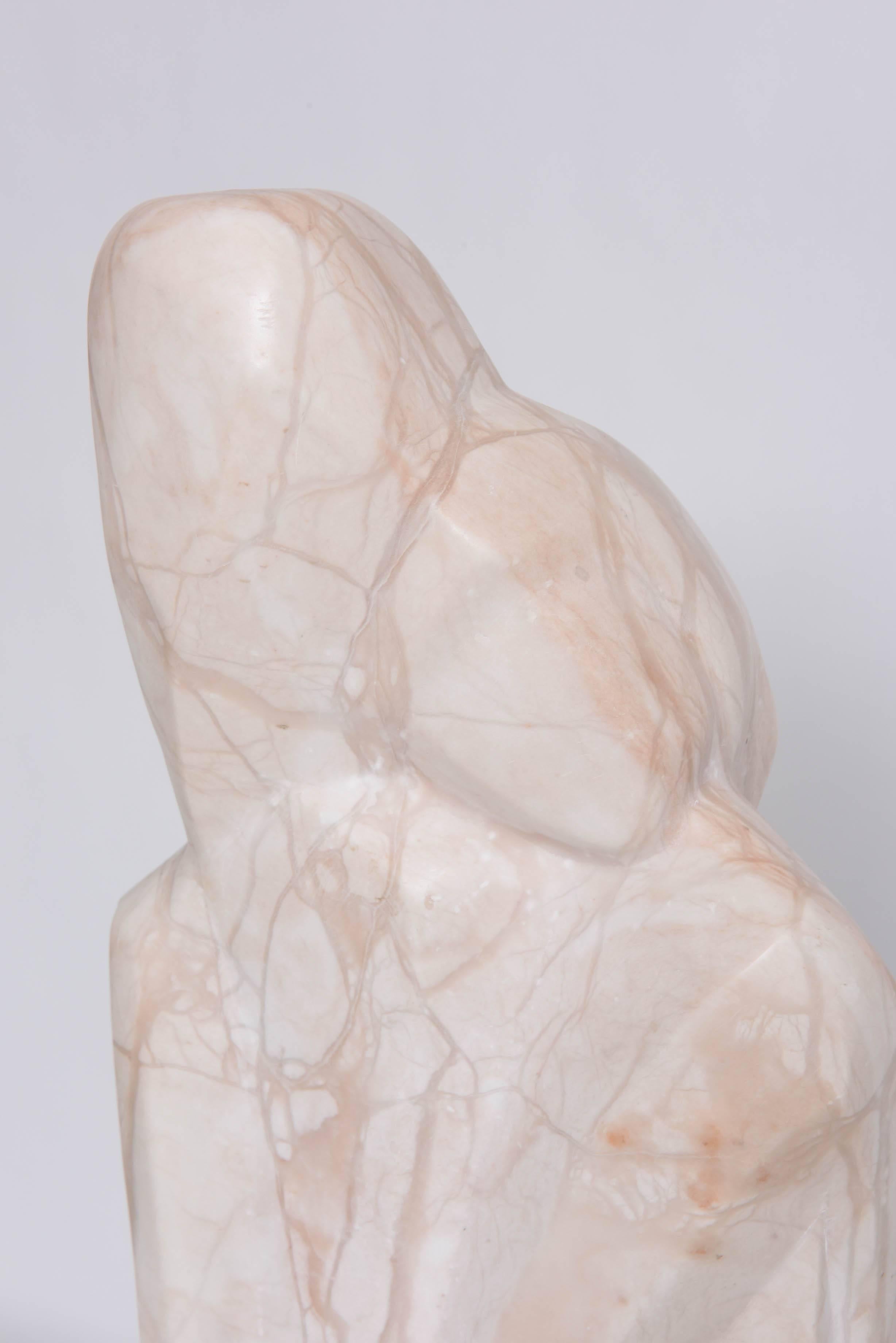 Delete 4 WIP ------ Marble Sculpture, Mother and Child Embracing, Beatrice Eiges 3