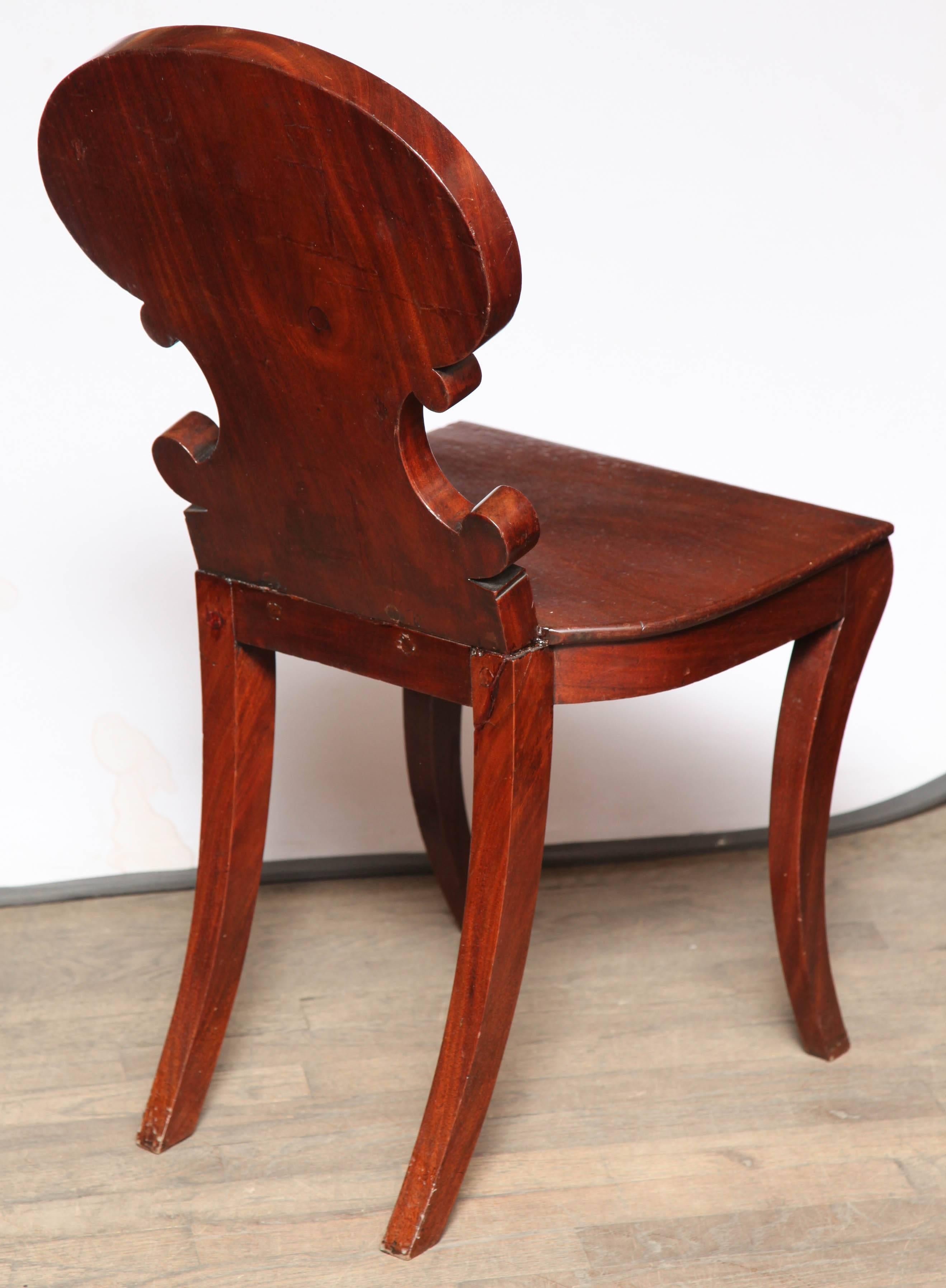 Regency Hall Chair by Gillows of Lancaster In Good Condition In New York, NY