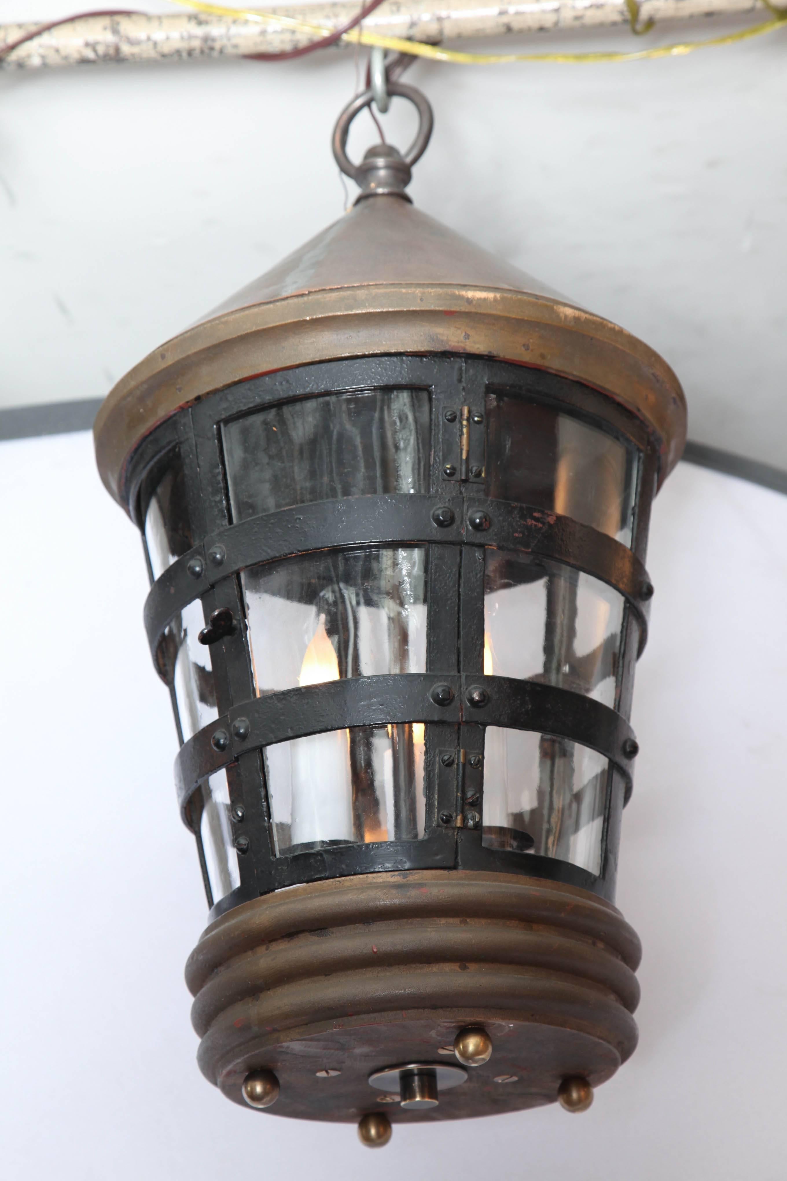 Pair of Conical Top Lanterns  2