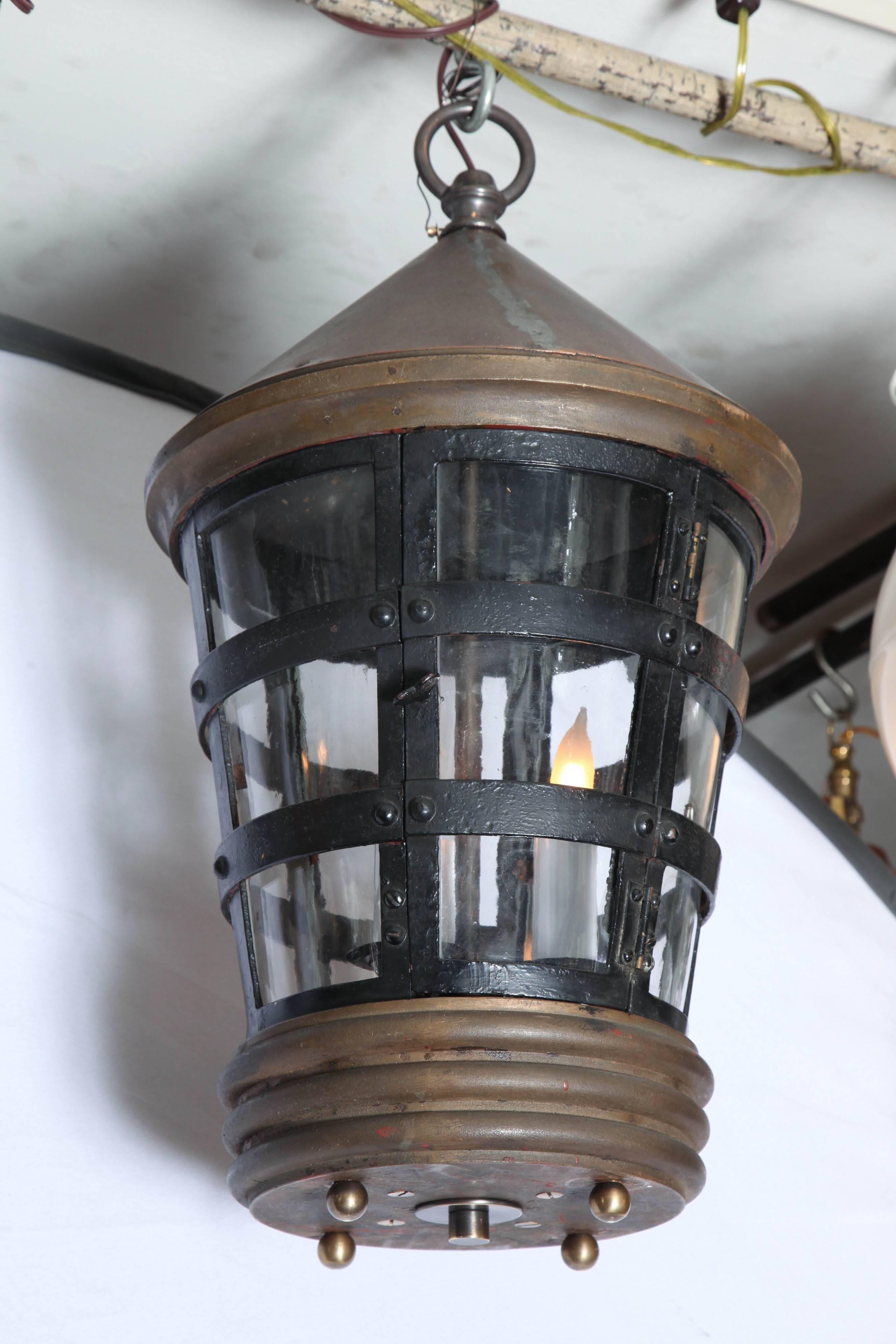 Pair of Conical Top Lanterns  3