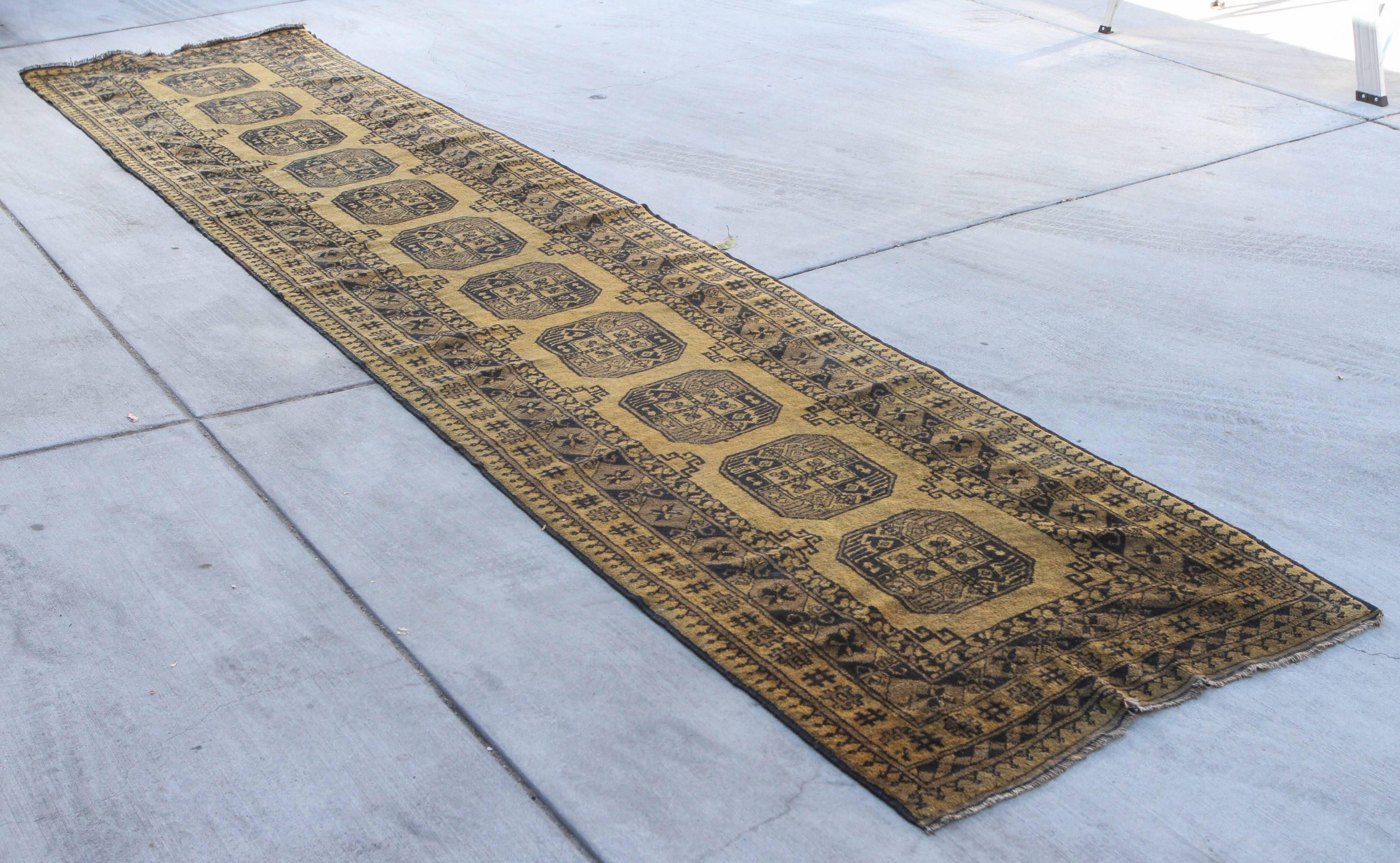 Vintage Tribal Afghan Runner For Sale 4