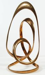 Original Bob and Tom Bennett Bronze Abstract Swirl Sculpture