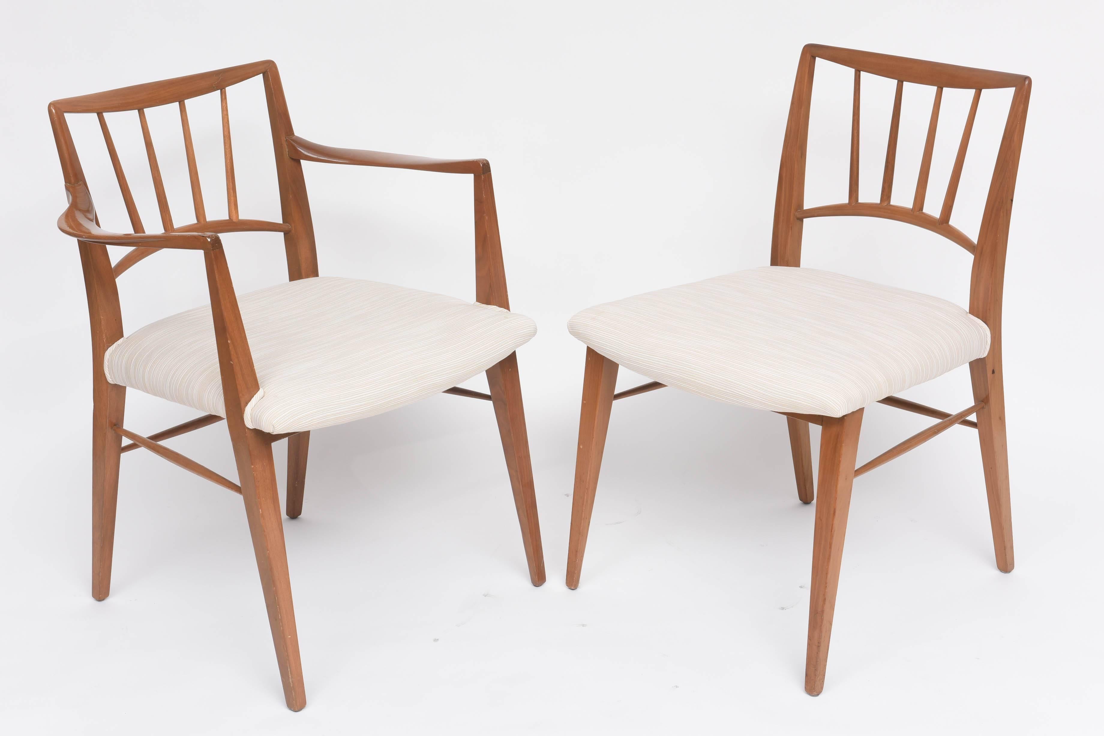 Mid-20th Century Set of Six Mid-Century Modern Dining Chairs by Edward Wormley for Dunbar