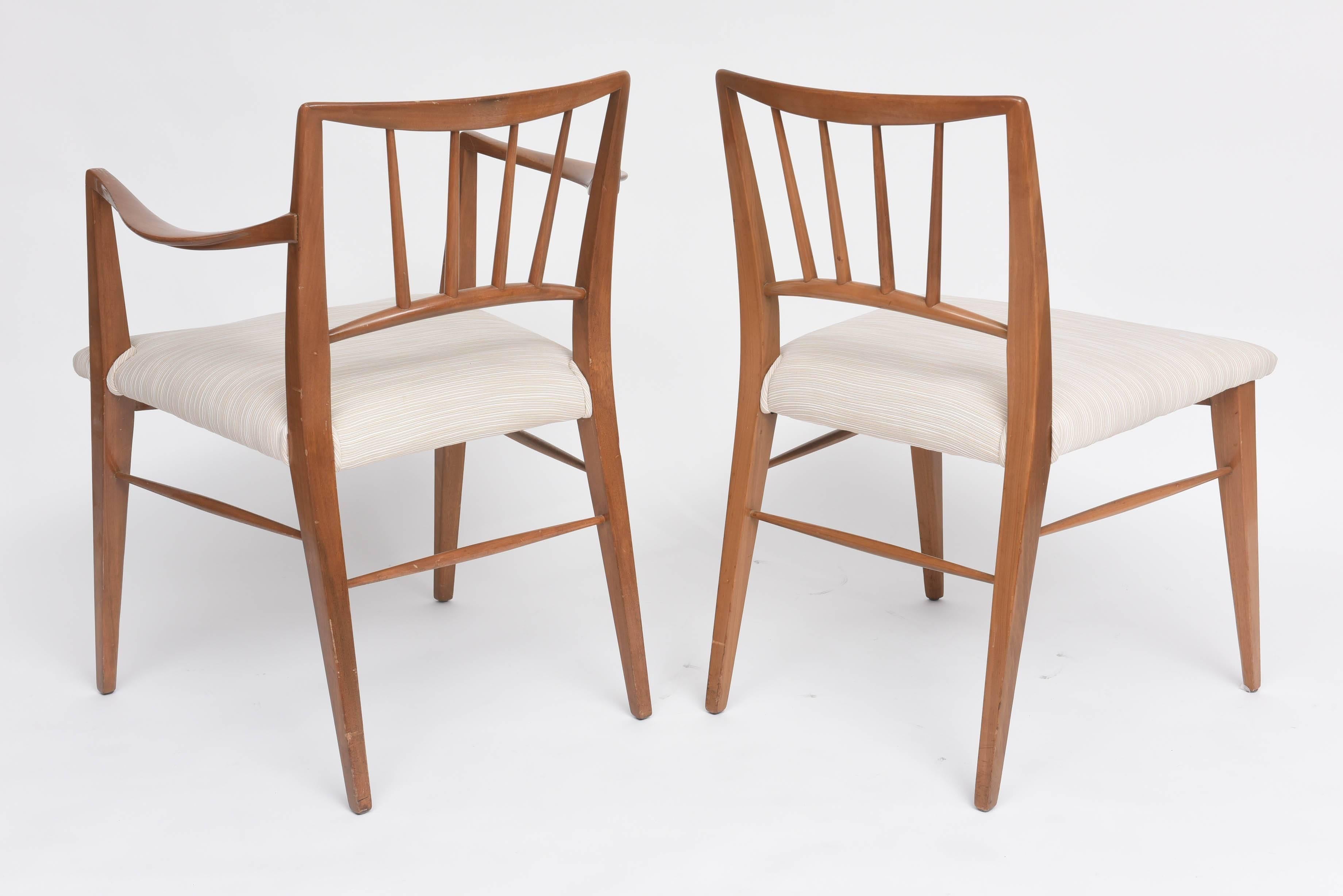 Set of Six Mid-Century Modern Dining Chairs by Edward Wormley for Dunbar 3