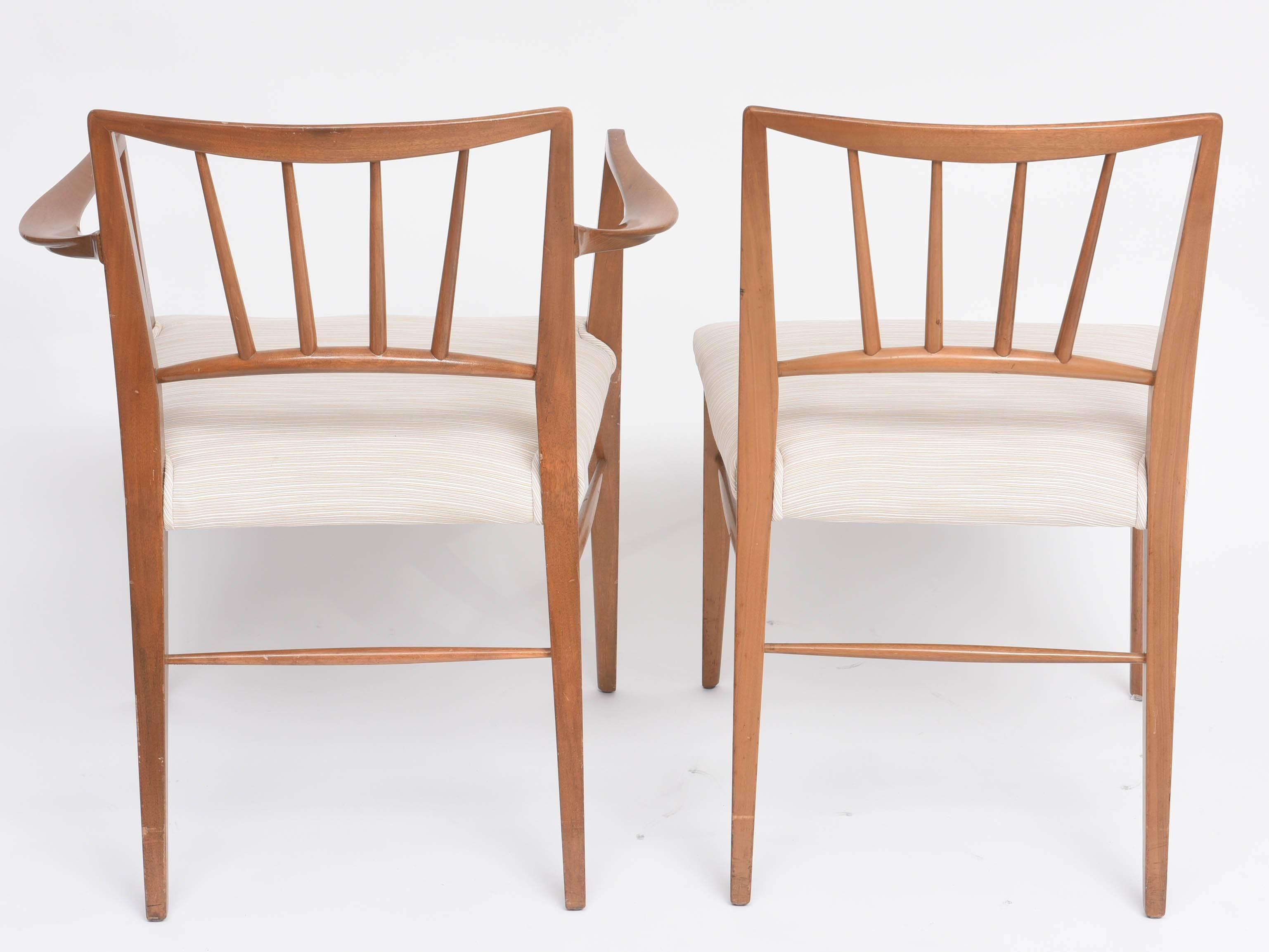 Set of Six Mid-Century Modern Dining Chairs by Edward Wormley for Dunbar 5