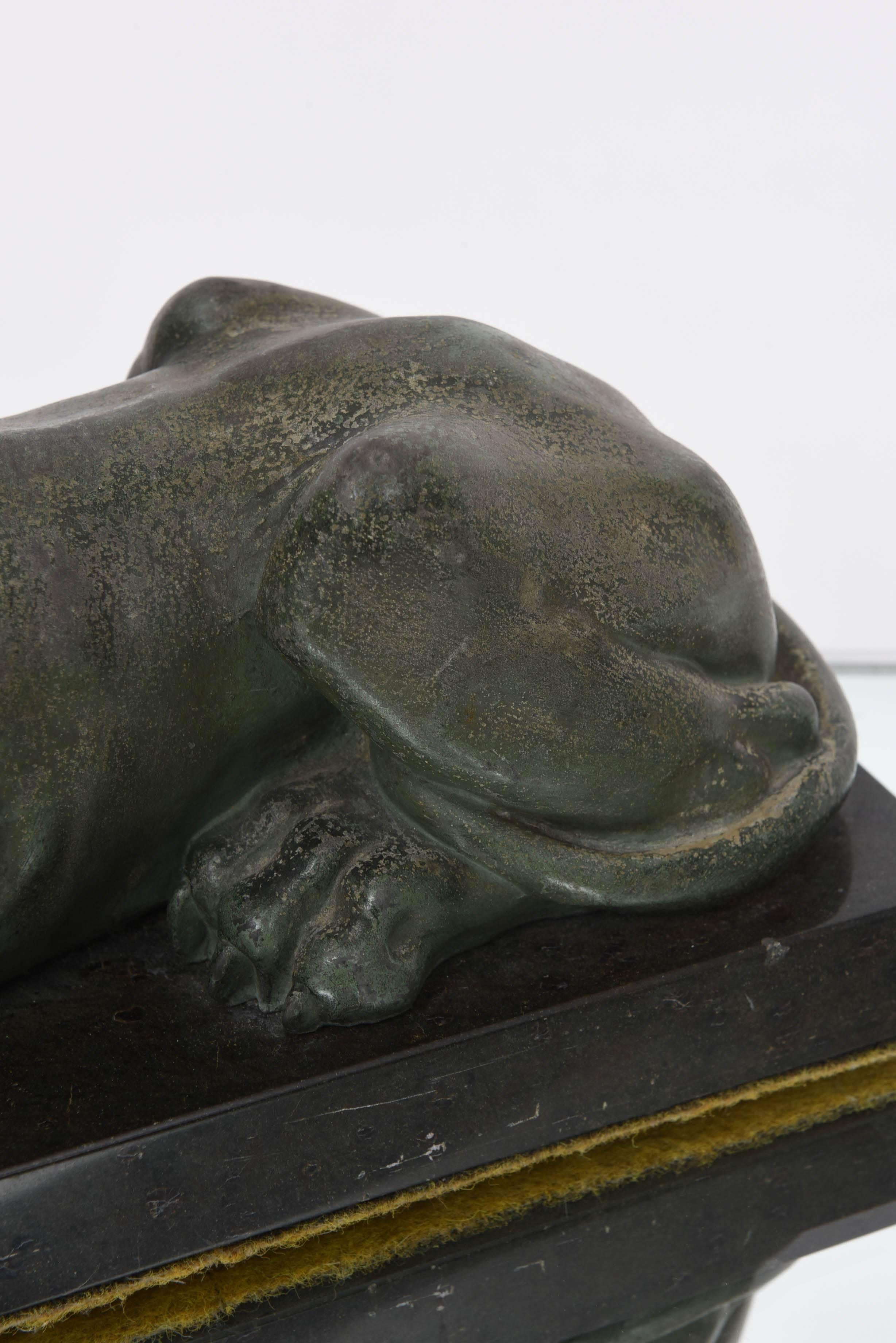 Neo-Classical French, Empire Revival-Egyptian Sphinx on Marble Base 2