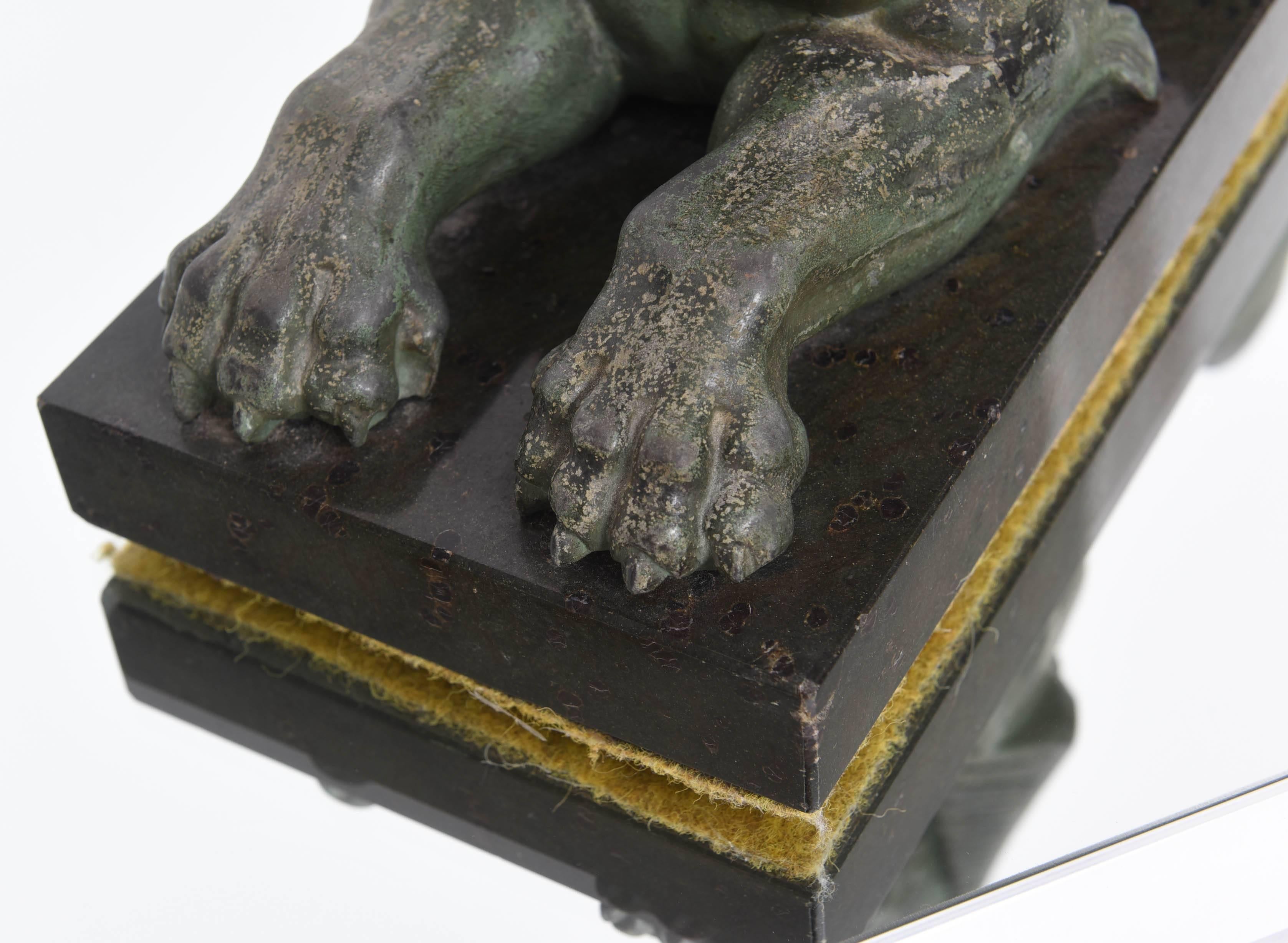 Neo-Classical French, Empire Revival-Egyptian Sphinx on Marble Base 5