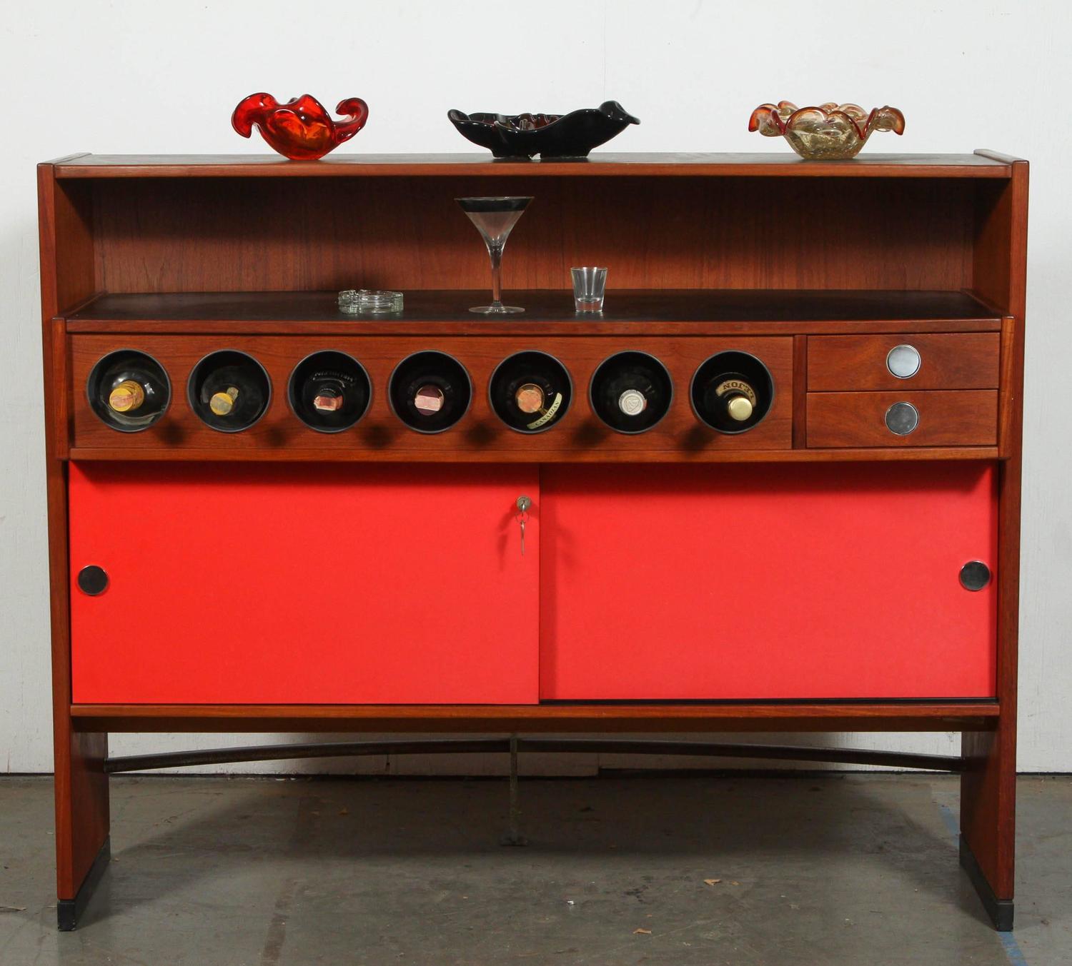 Danish Modern MidCentury Teak Stand Up Bar by Erik Buck for Drylund at