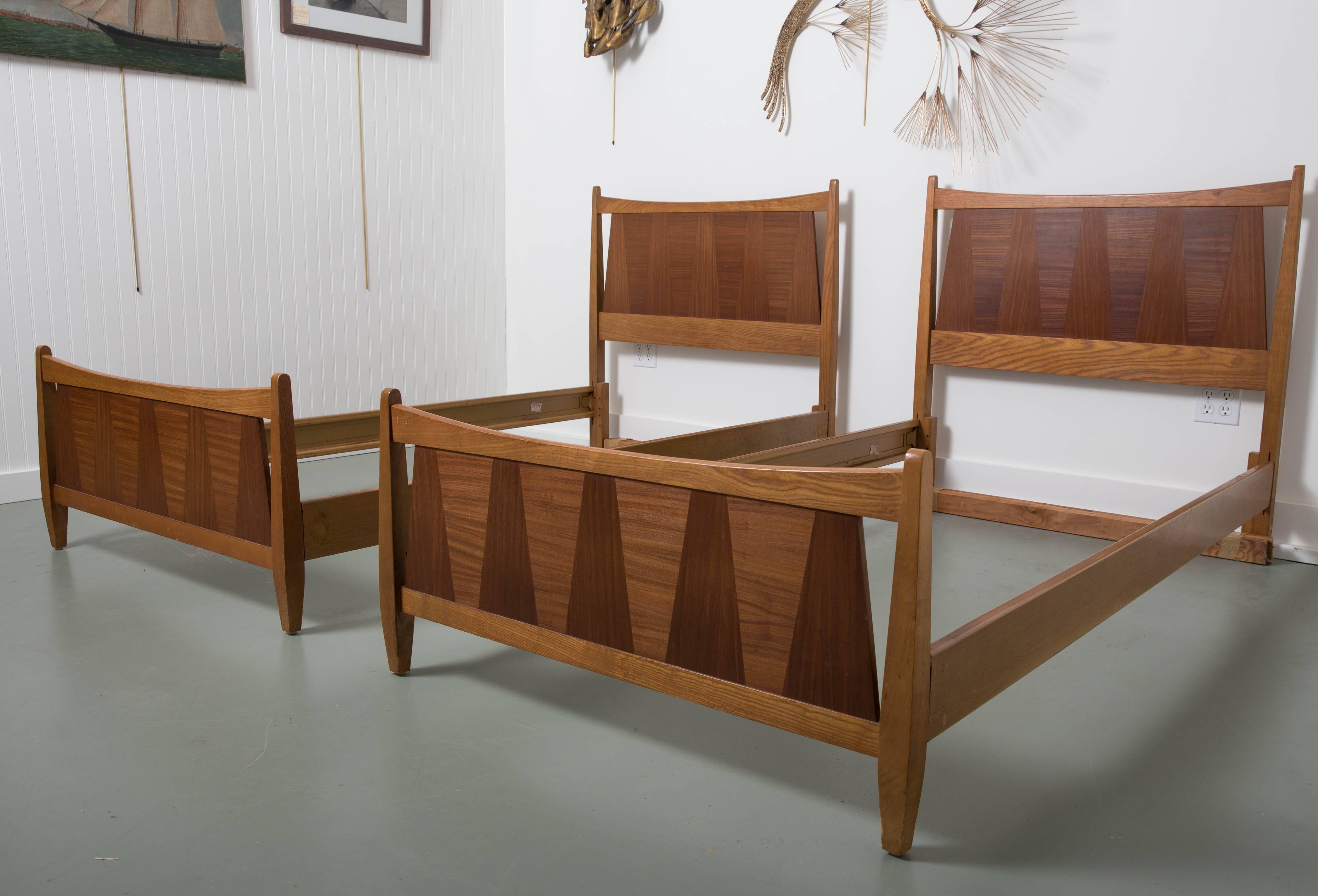 Pair of Mid-Century Danish Modern Teak Twin Beds 1