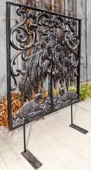 19th Century Cast Iron Figural Gate Panel