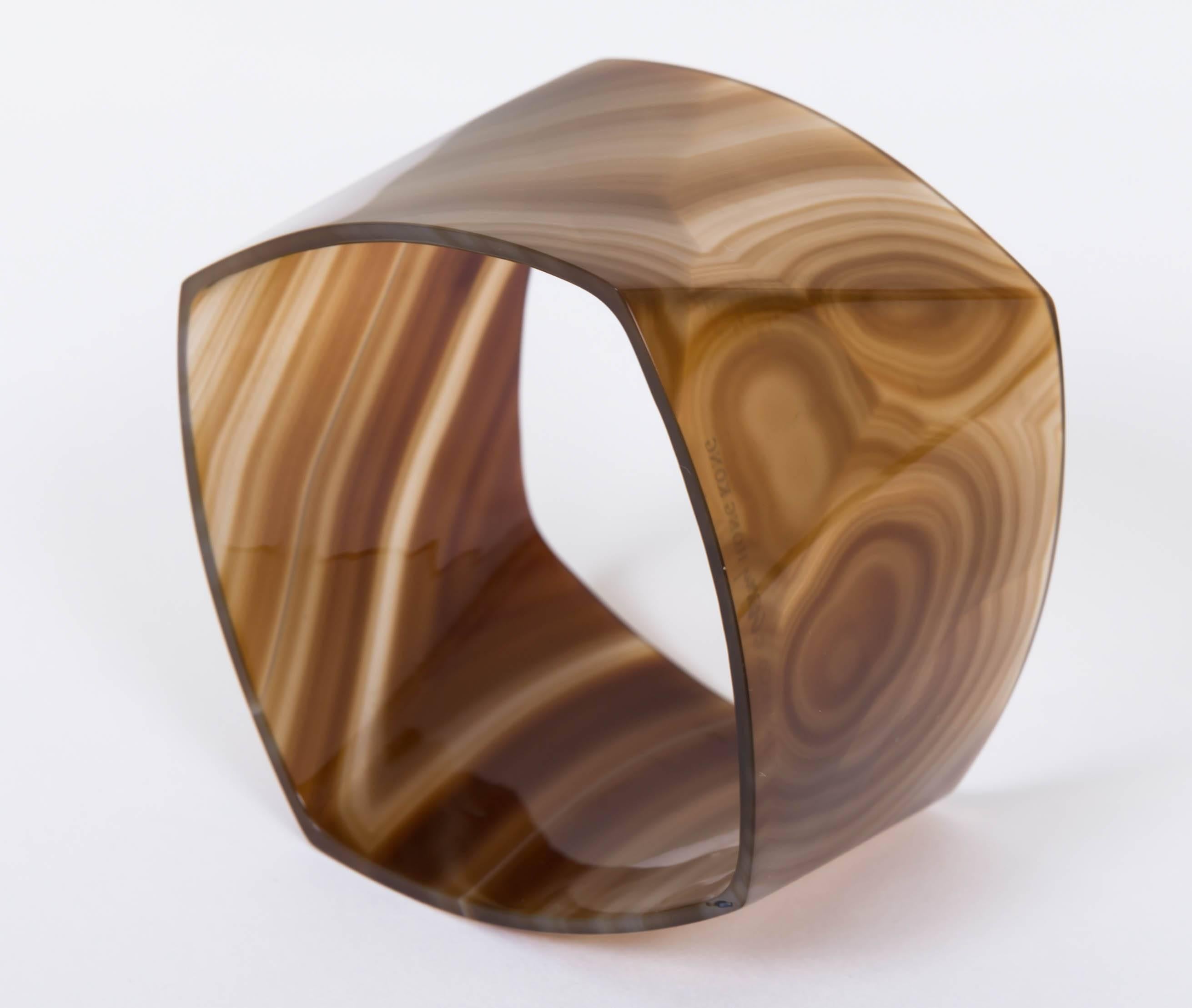 Frank Gehry for Tiffany & Co, Banded Agate Toque Bracelet In Excellent Condition In Southampton, NY