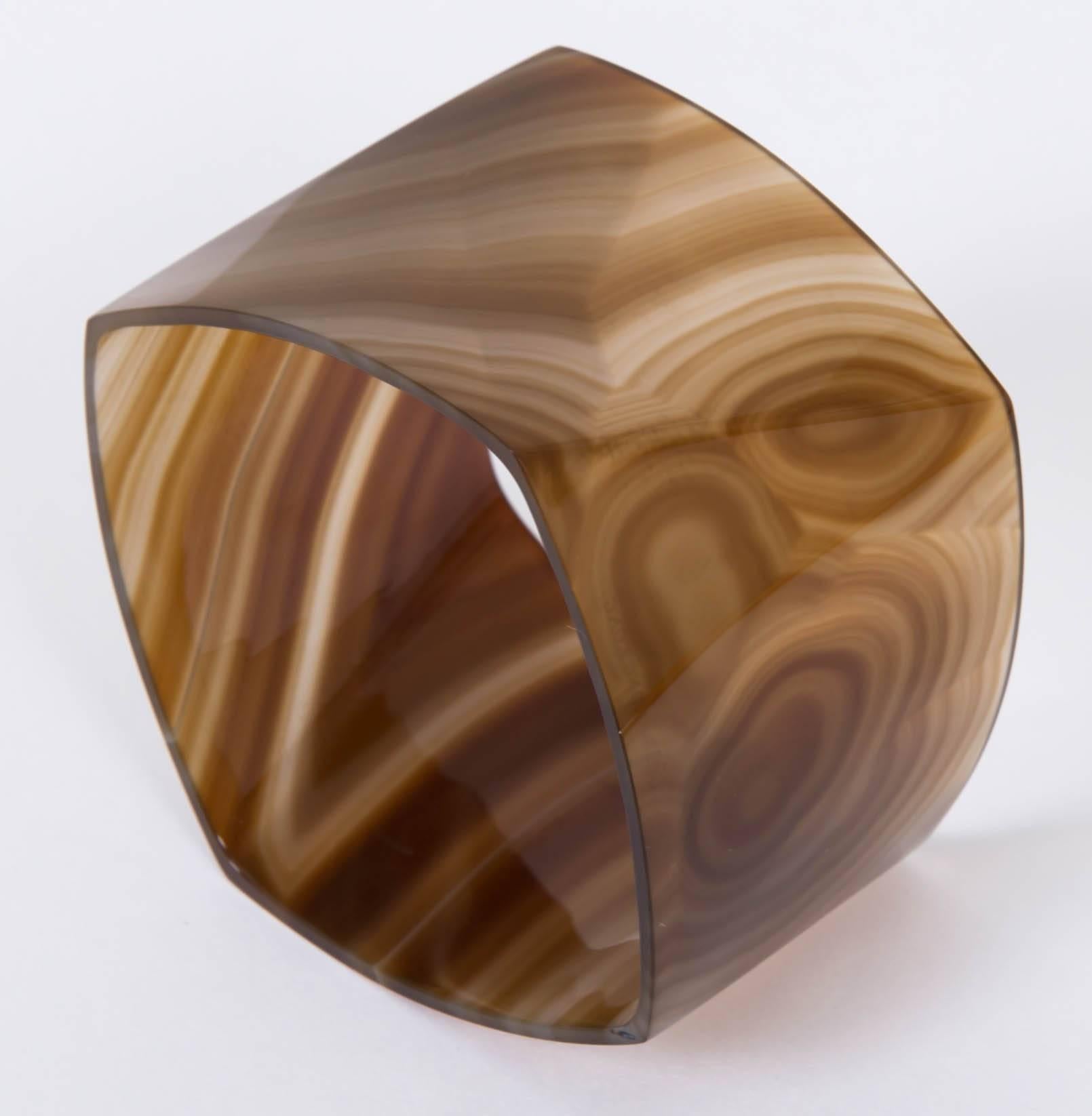 Contemporary Frank Gehry for Tiffany & Co, Banded Agate Toque Bracelet