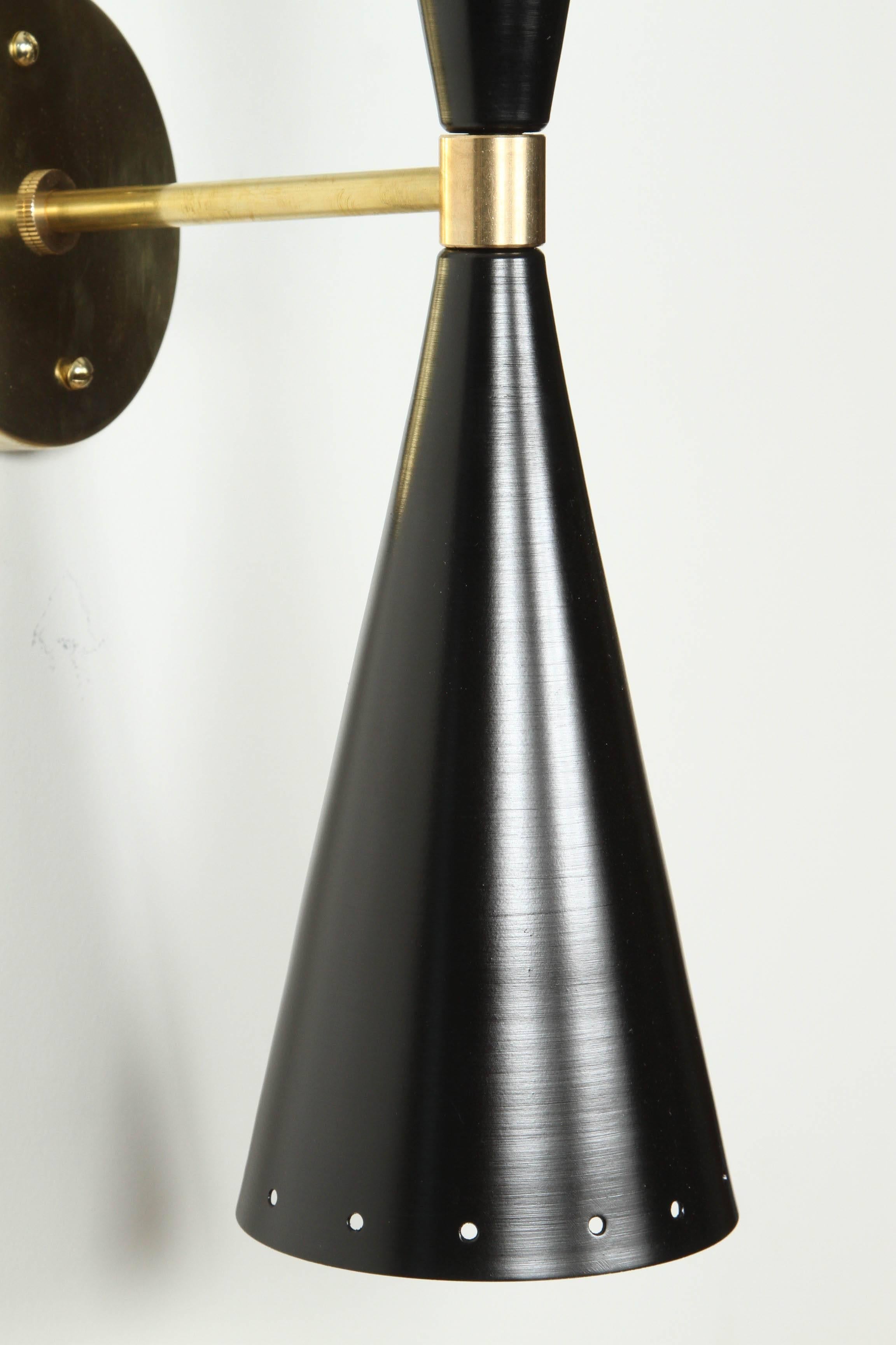 Mid-Century Modern Double Cone Sconce by Lawson-Fenning