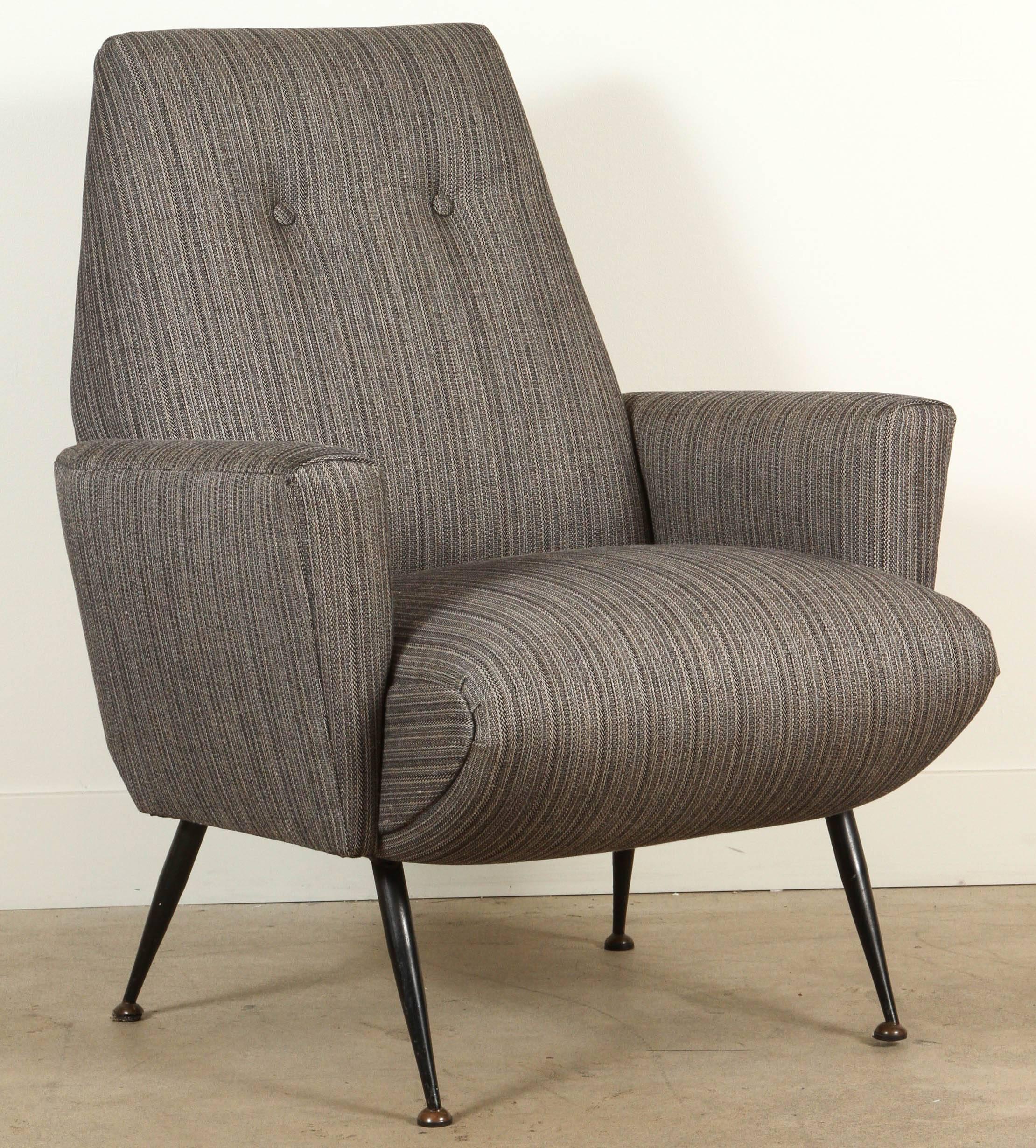 Mid-20th Century Pair of Italian Lounge Chairs