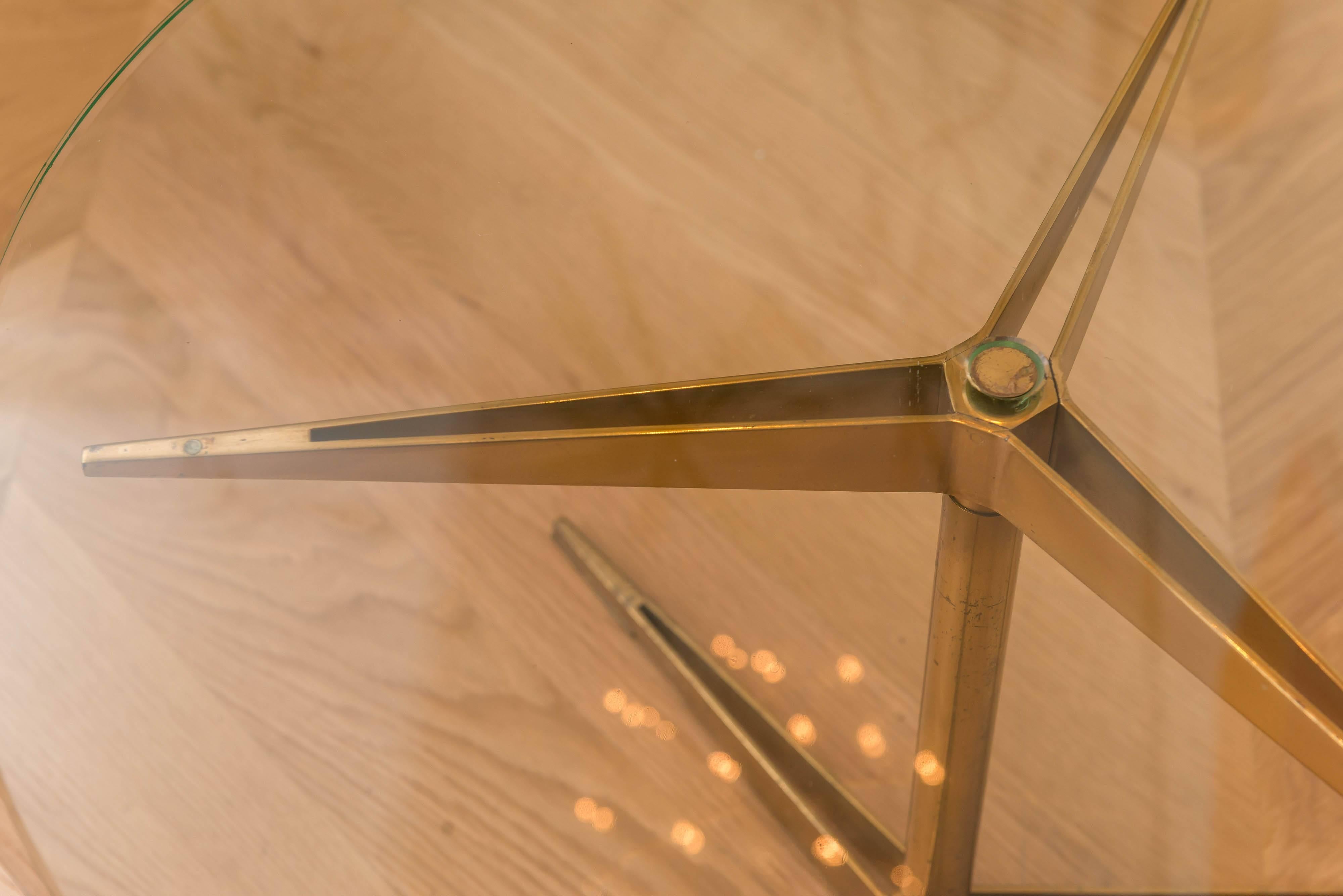 Mid-20th Century Ico Parisi Brass Occasional Table For Sale