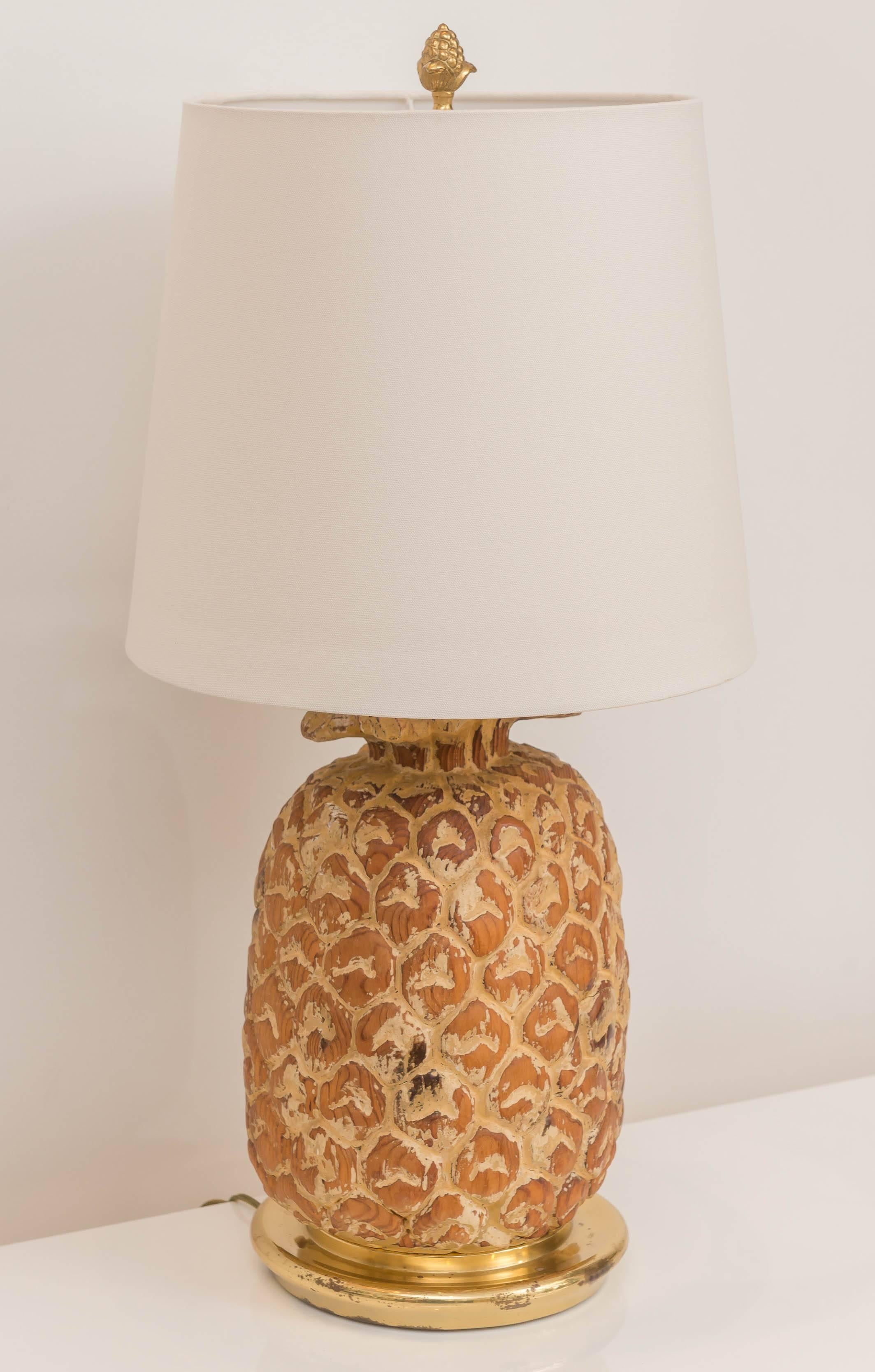Spanish Serried Ltd. Wood Pineapple Lamp
