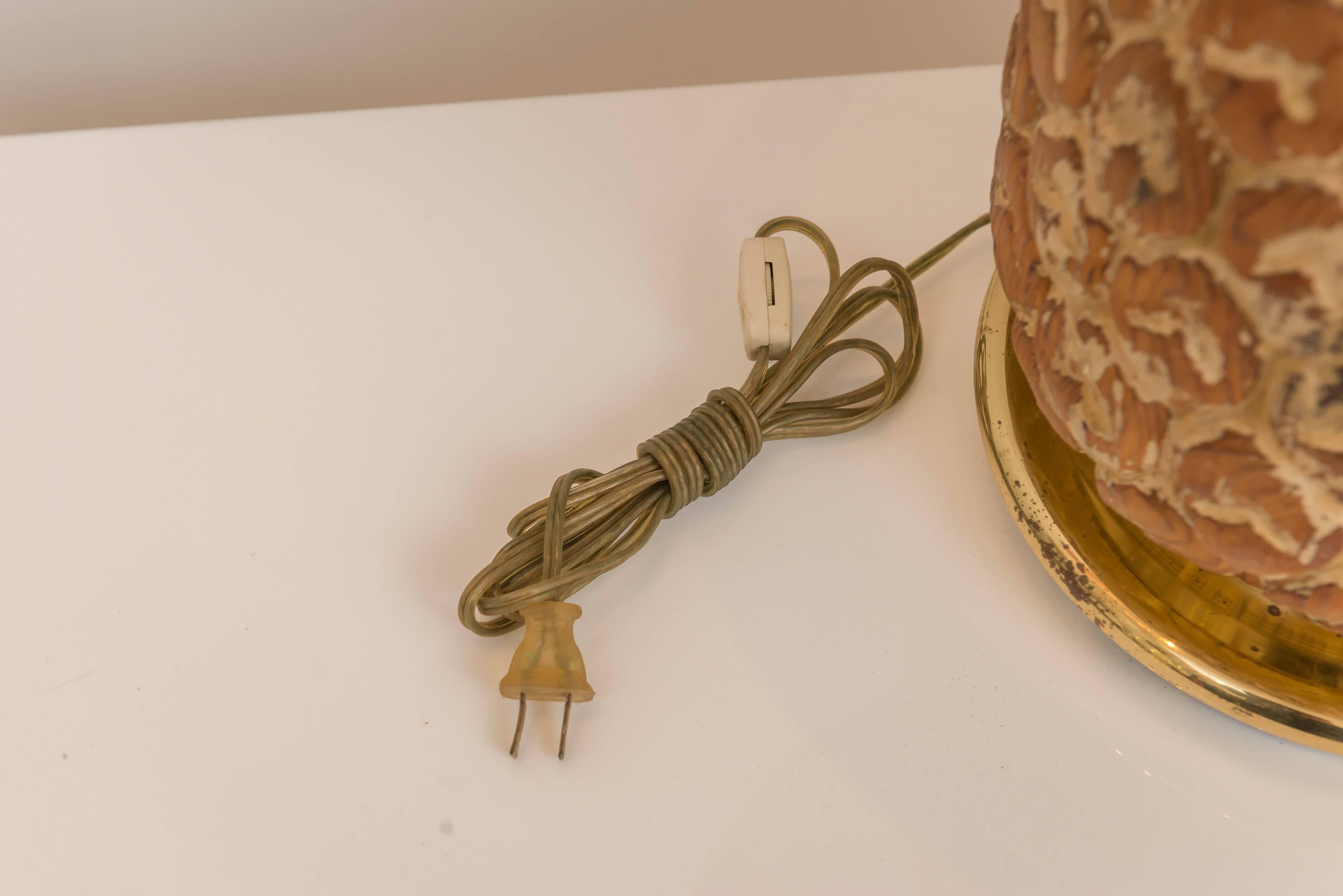 Serried Ltd. Wood Pineapple Lamp In Excellent Condition In San Francisco, CA