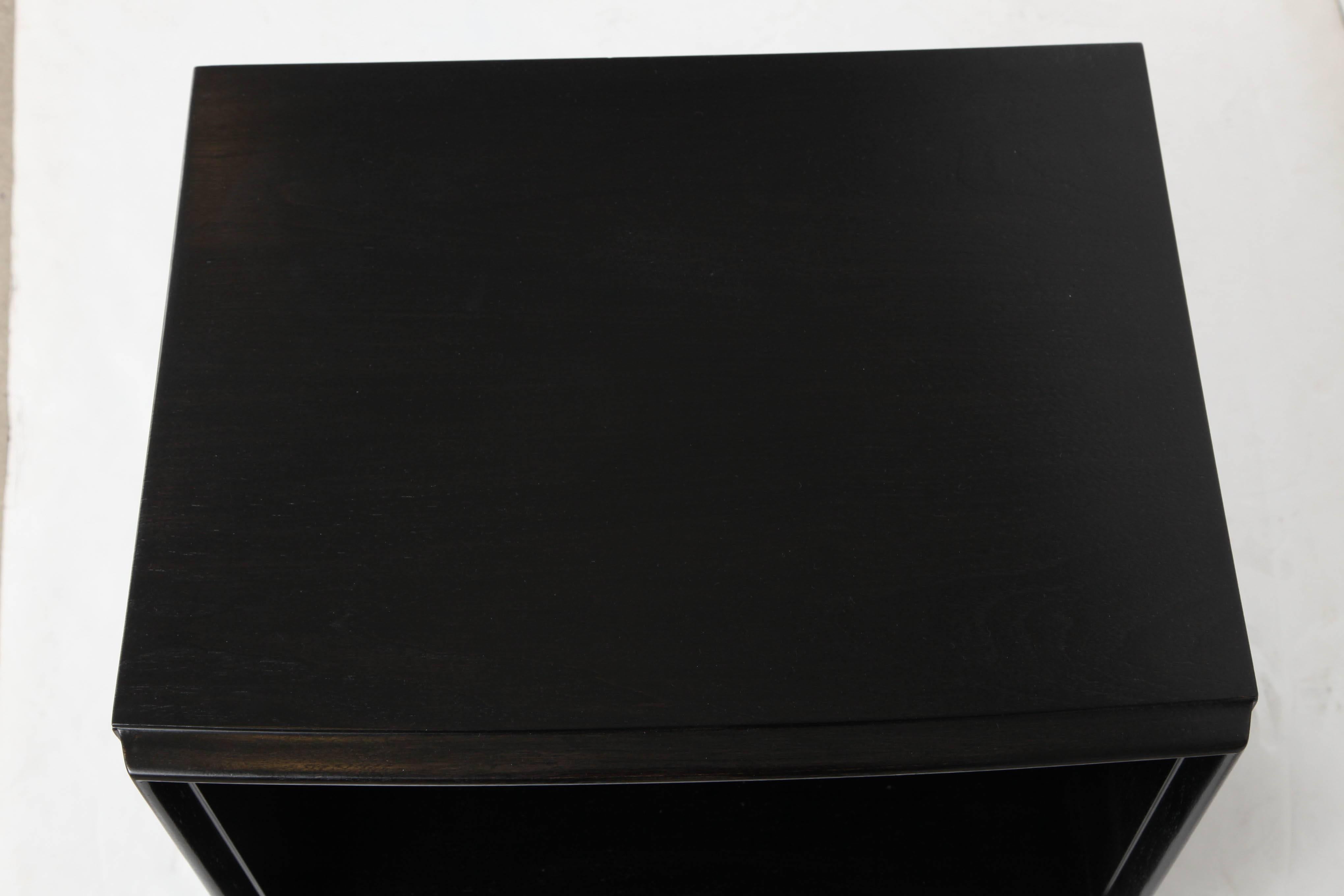Pair of Ebonized Nightstands by Robsjohn-Gibbings In Excellent Condition In New York, NY