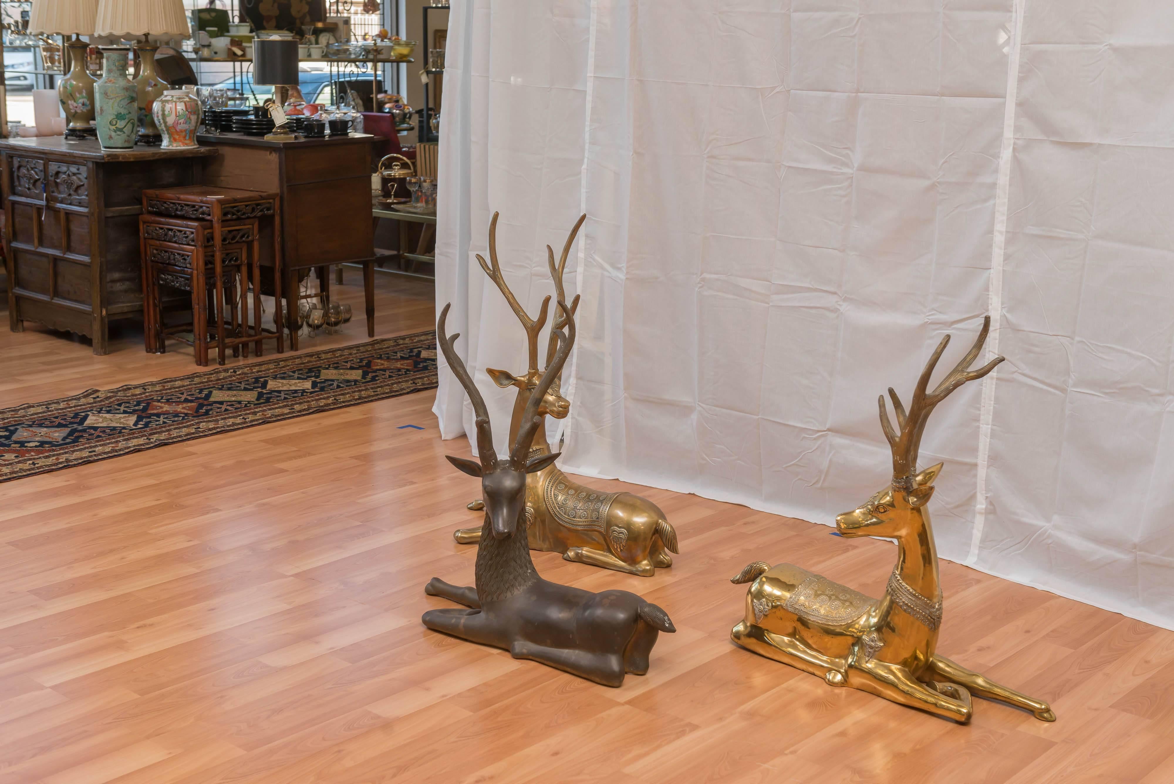 Modern Herd of Brass Sarreid LTD Deer