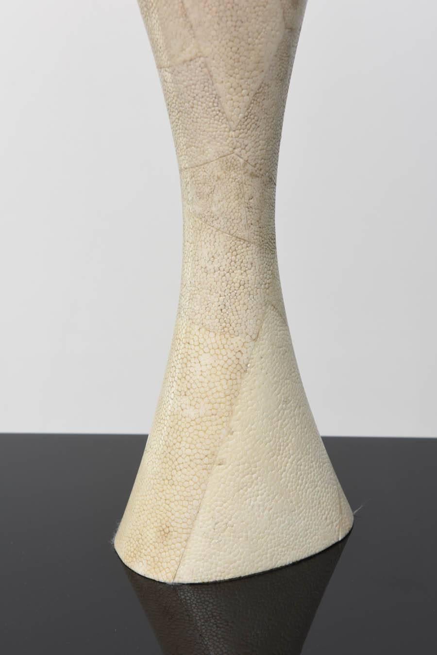 Italian Modern Shagreen Vase, R and Y Augousti In Excellent Condition For Sale In Hollywood, FL
