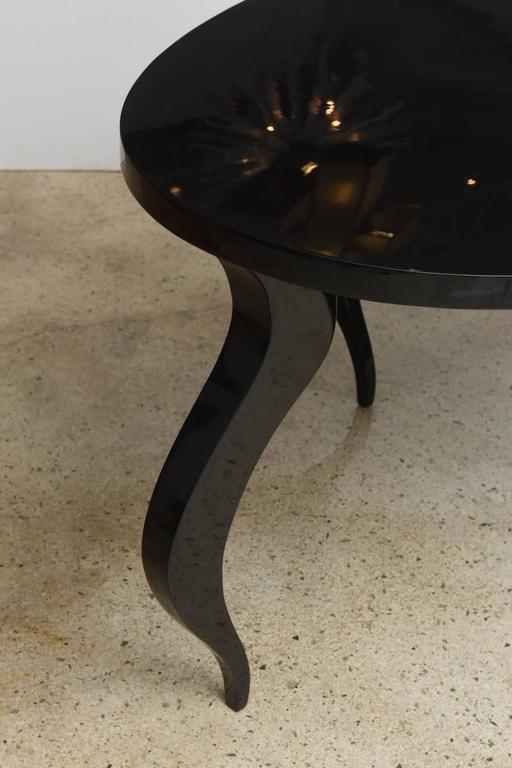 Italian Modern Black Lacquer Center/Dining Table For Sale 1