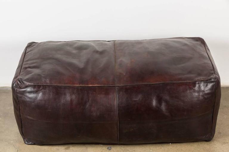 Oversized Camel Hide Ottoman at 1stdibs