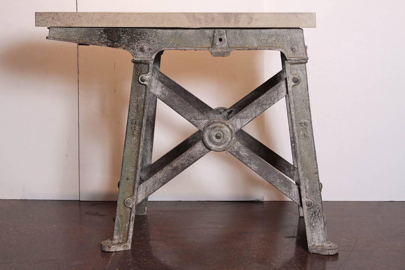 
Vintage, French Industrial machine mount.
Cast iron base with exhibiting patina of age.
2
