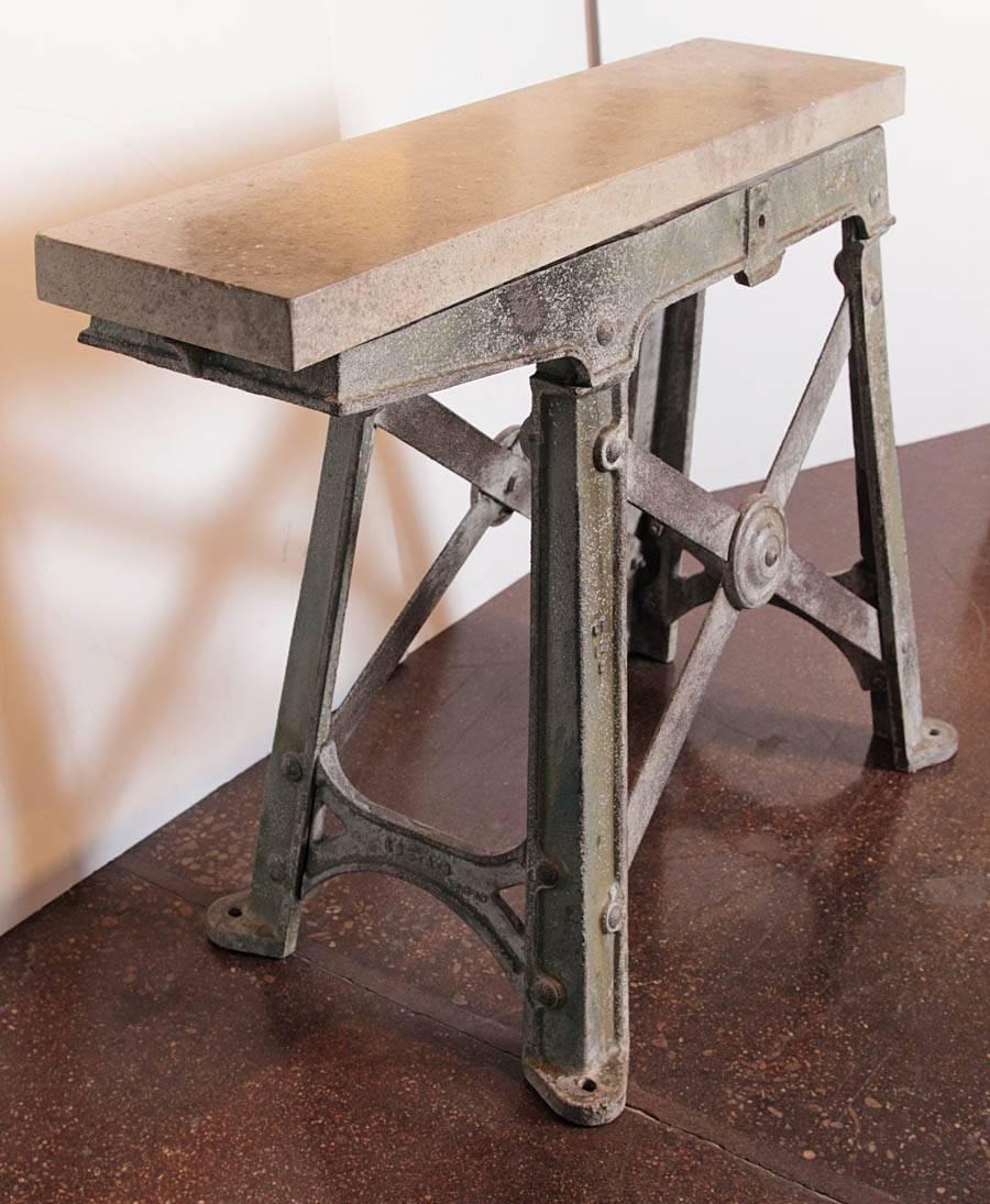 Industrial French Machine Mount Narrow Console