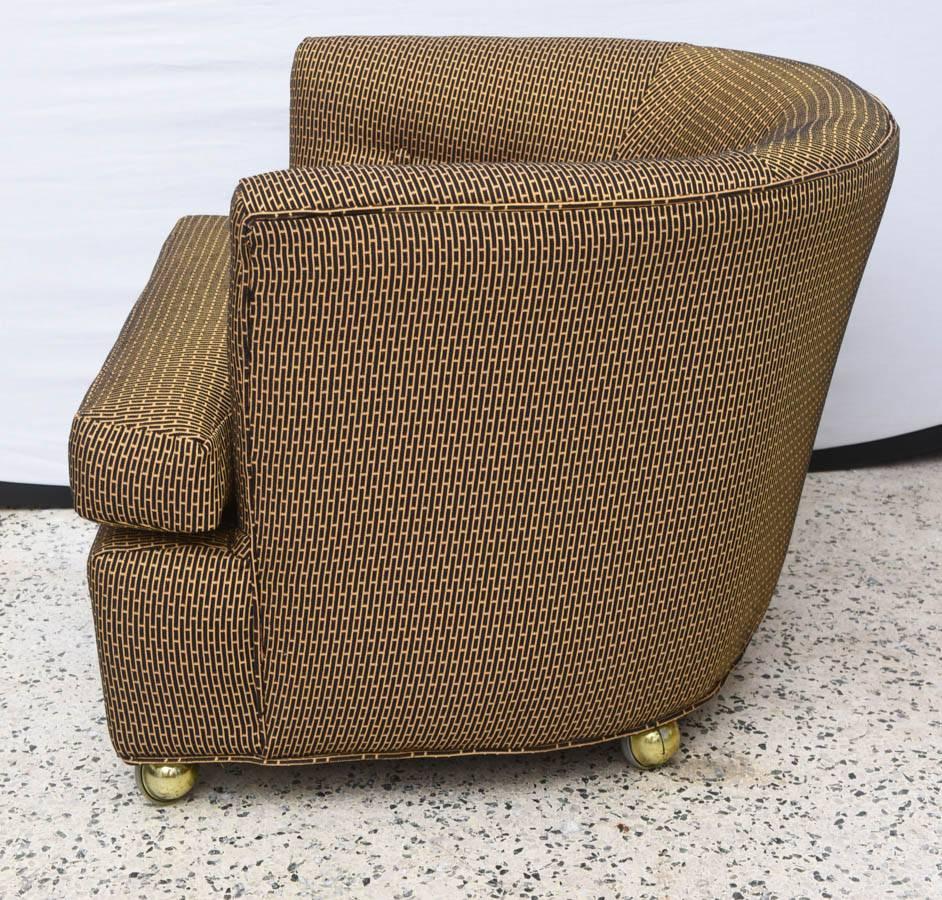 Gorgeous Pair of Mid Century Modern Swivel or Roller Chairs, 1970s, USA In Excellent Condition For Sale In Miami, FL