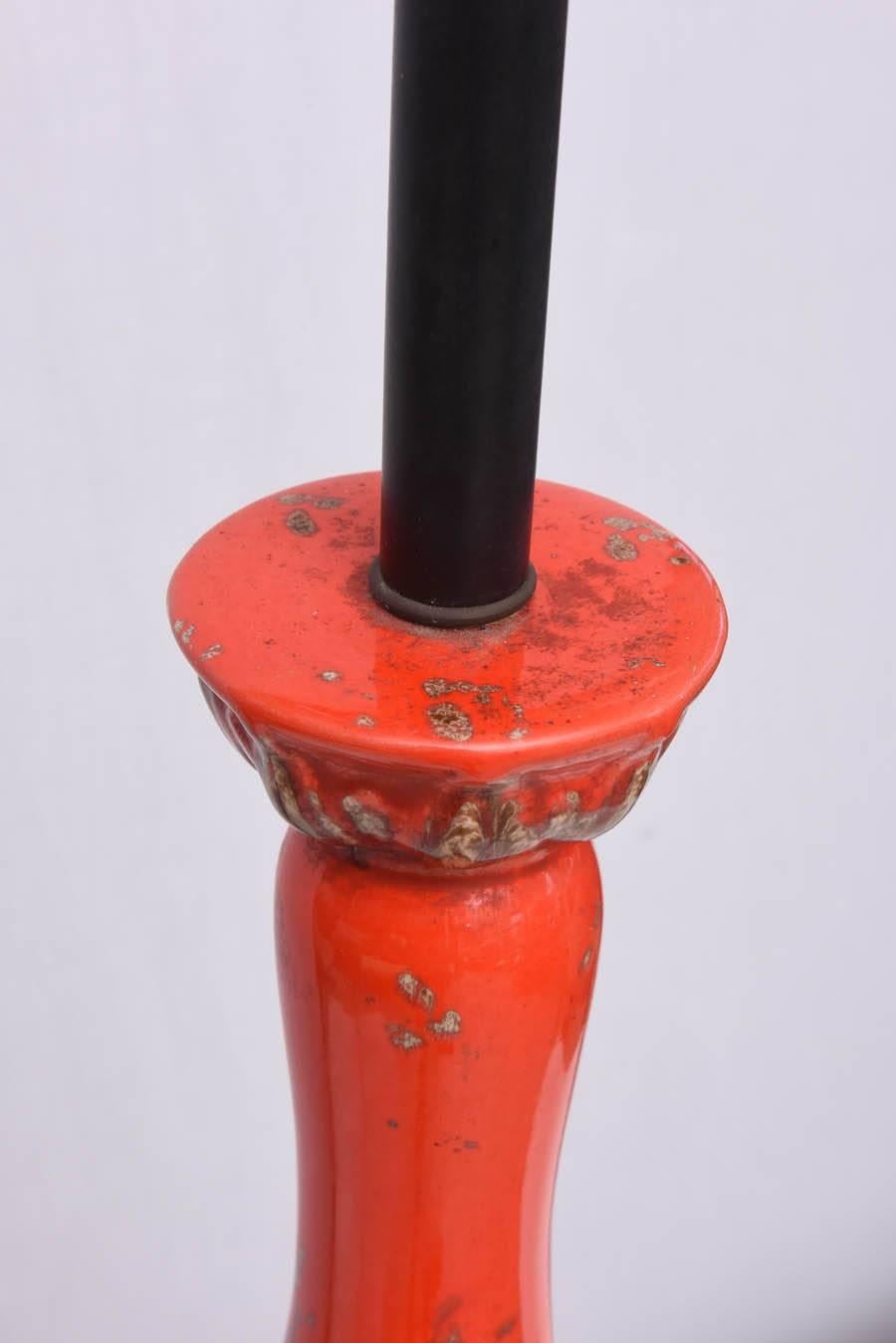 Mid-20th Century Monumental Ceramic Table Lamp, 1960s, USA For Sale