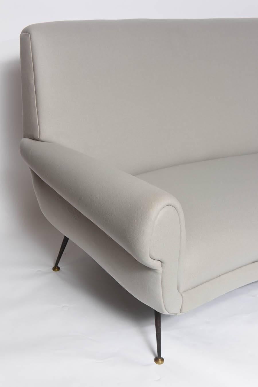 Mid-20th Century Beautiful Vintage Curved Sofa by Gigi Radice