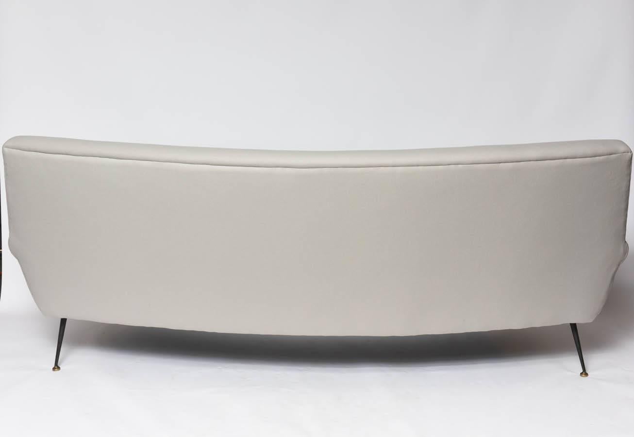 Beautiful Vintage Curved Sofa by Gigi Radice 1