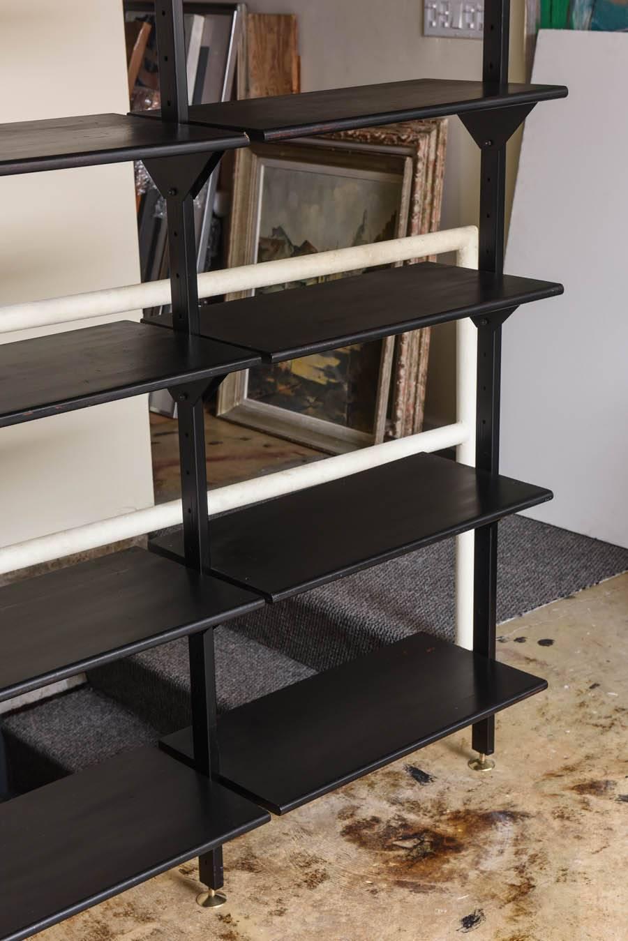 Rare Italian WallMounted Library or Shelving System at 1stdibs
