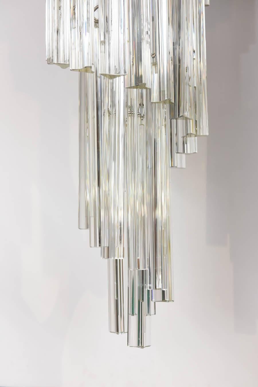 Real crystal rods make this wonderful and shiny chandelier sparkle.