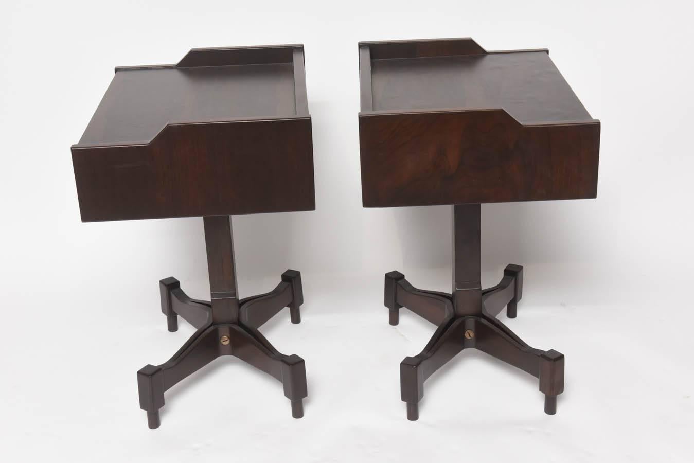 Fruitwood Pair of Sormani Tables by Claudio Salocchi
