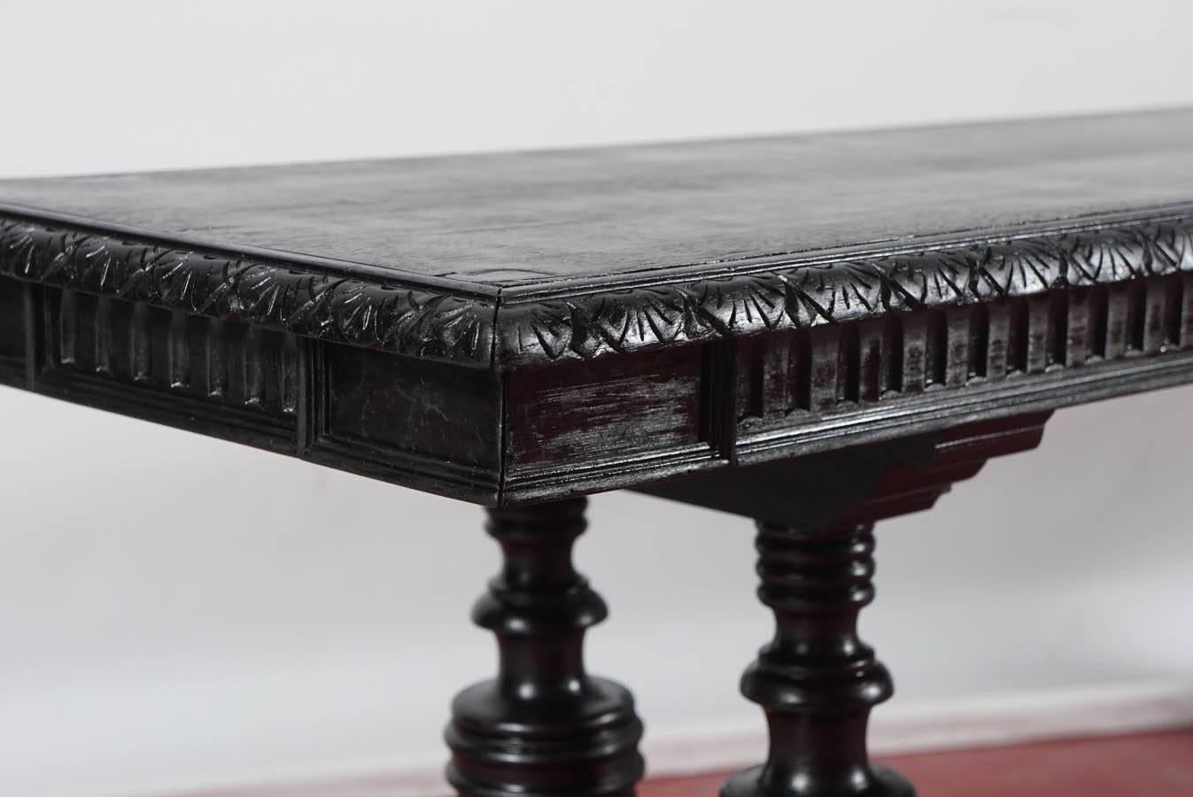American Baroque Style Carved Mahogany Bench