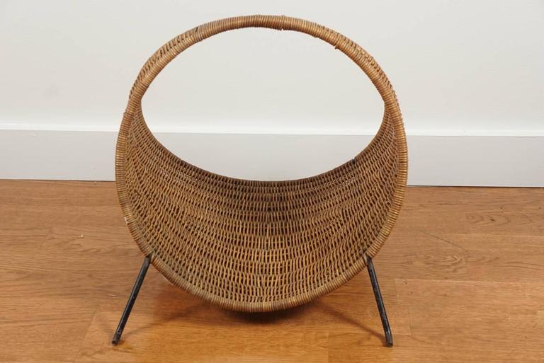 Woven Magazine Basket at 1stdibs