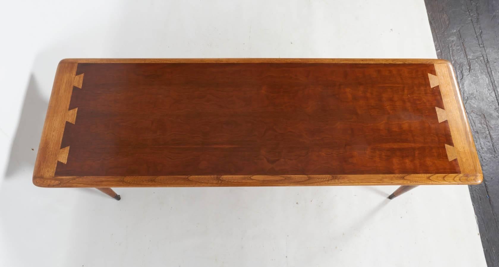 American Modernist Walnut Coffee Table by Lane For Sale